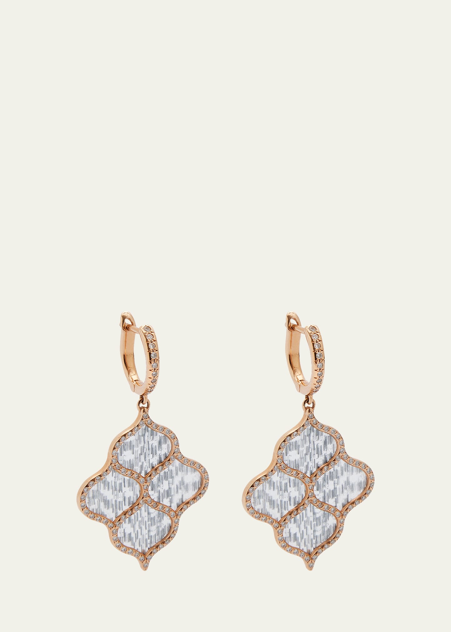 Rose Gold Earrings with Diamonds