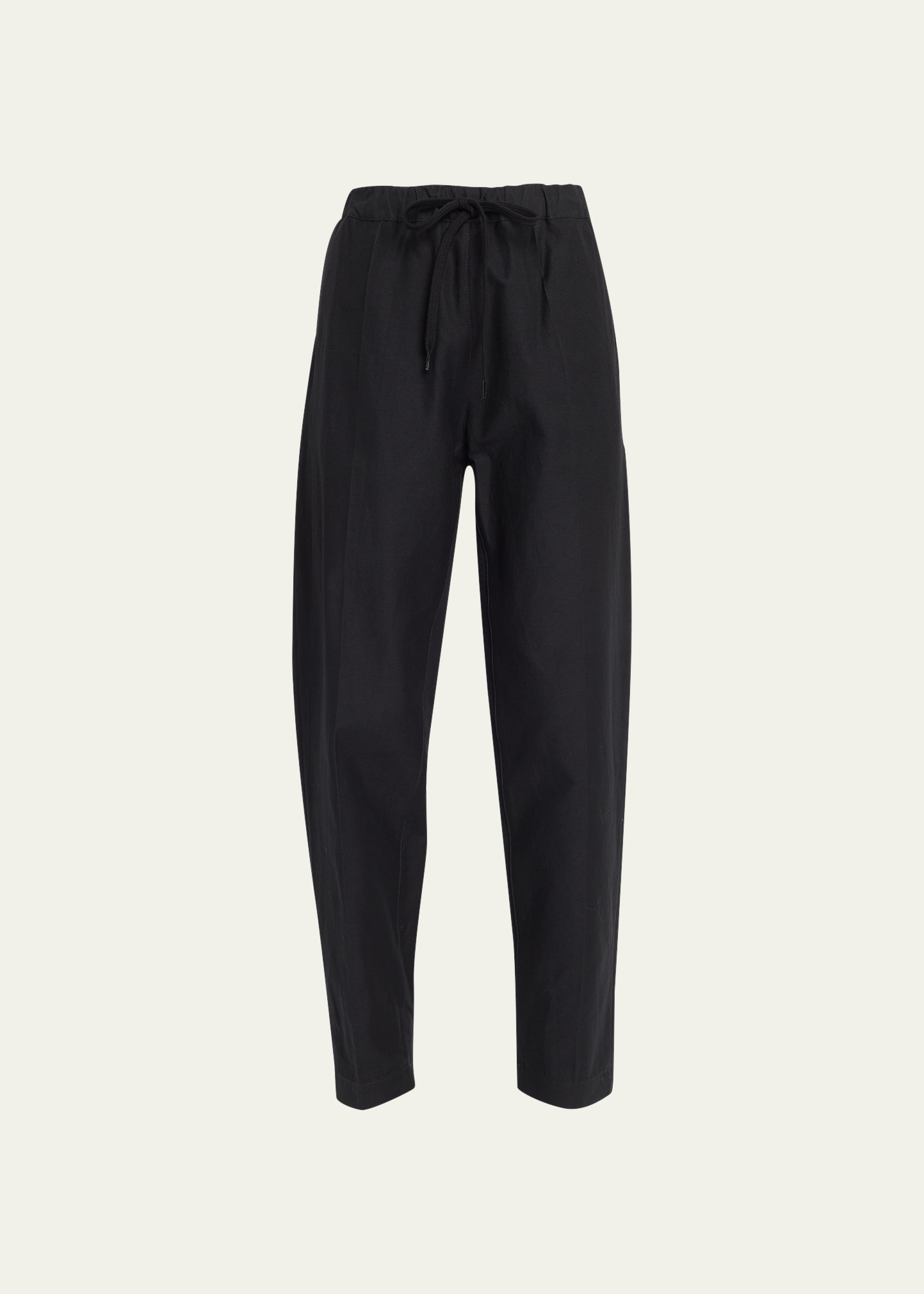 Drawstring Straight Ankle Pants