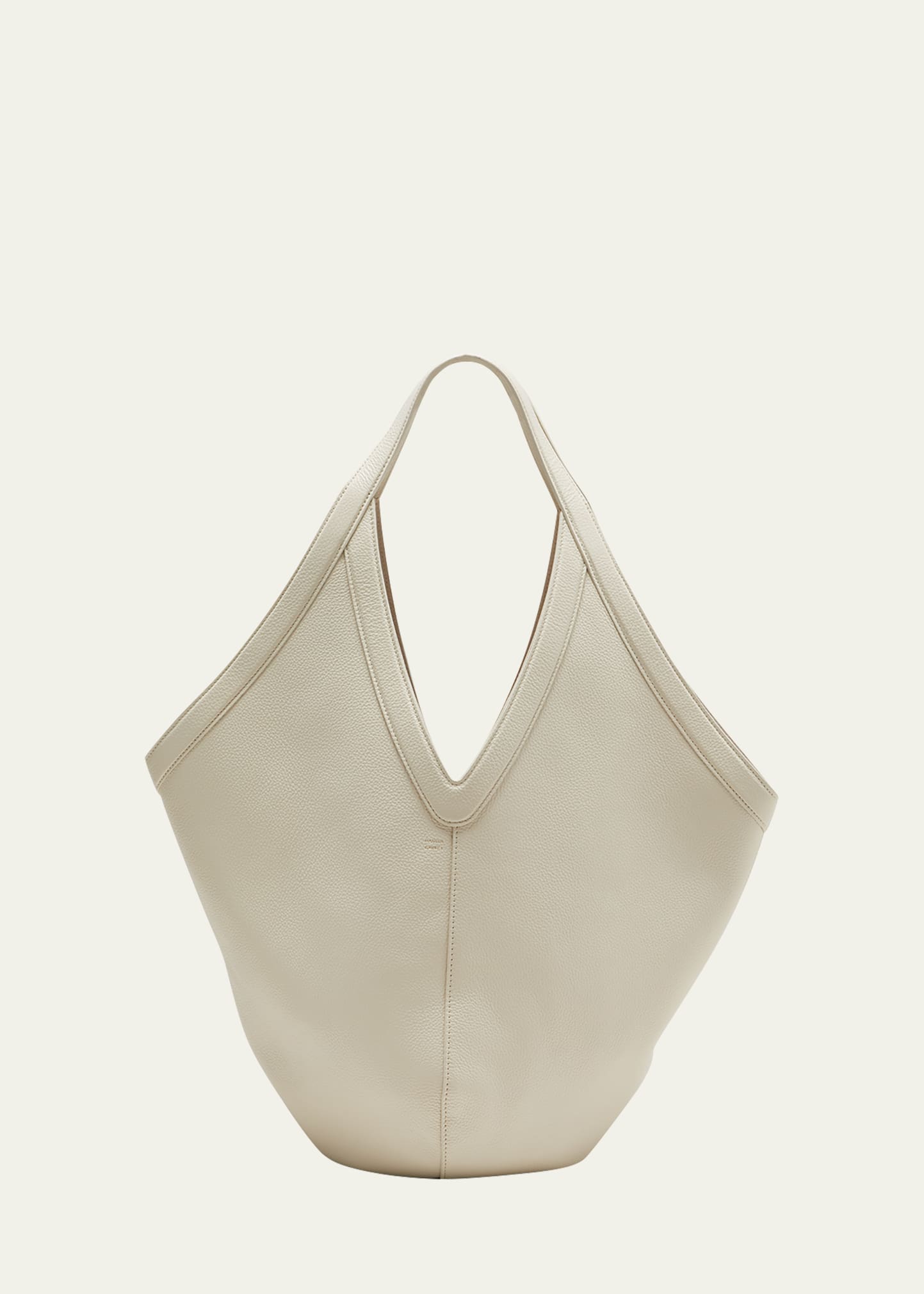 Mansur Gavriel Bucket Leather Hobo Bag In Pearl
