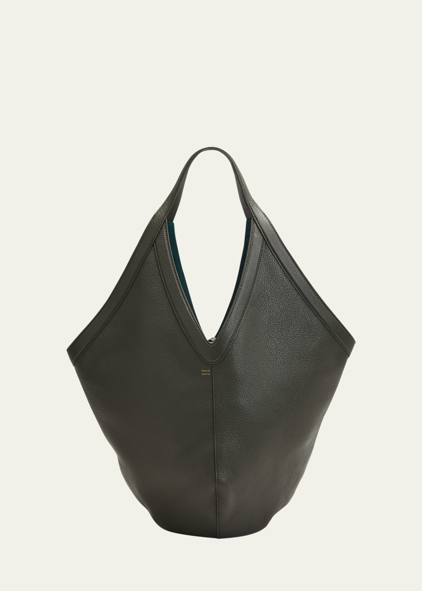 Mansur Gavriel Bucket Leather Hobo Bag In Seaweed