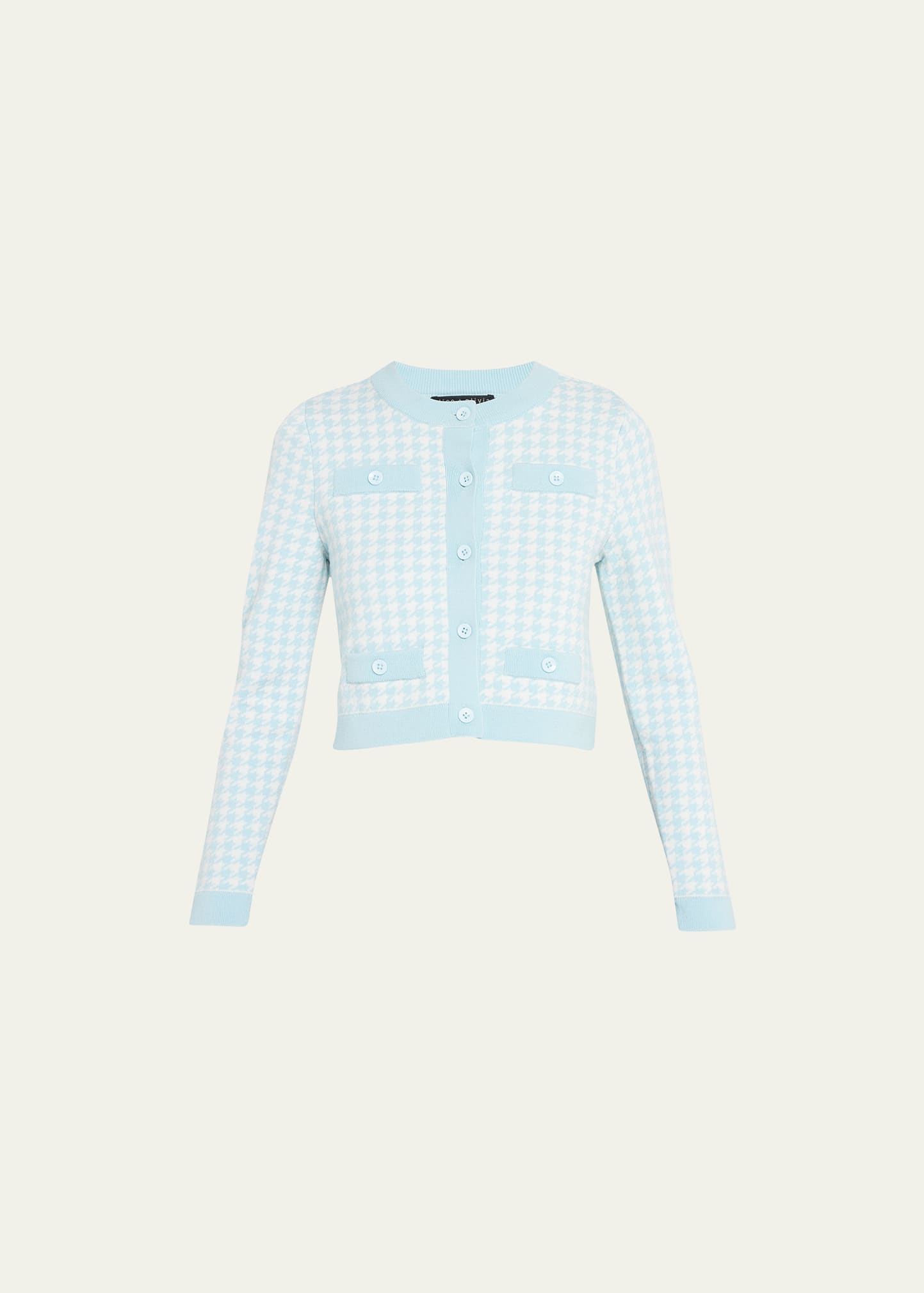 Tanna Houndstooth Shrunken Cardigan