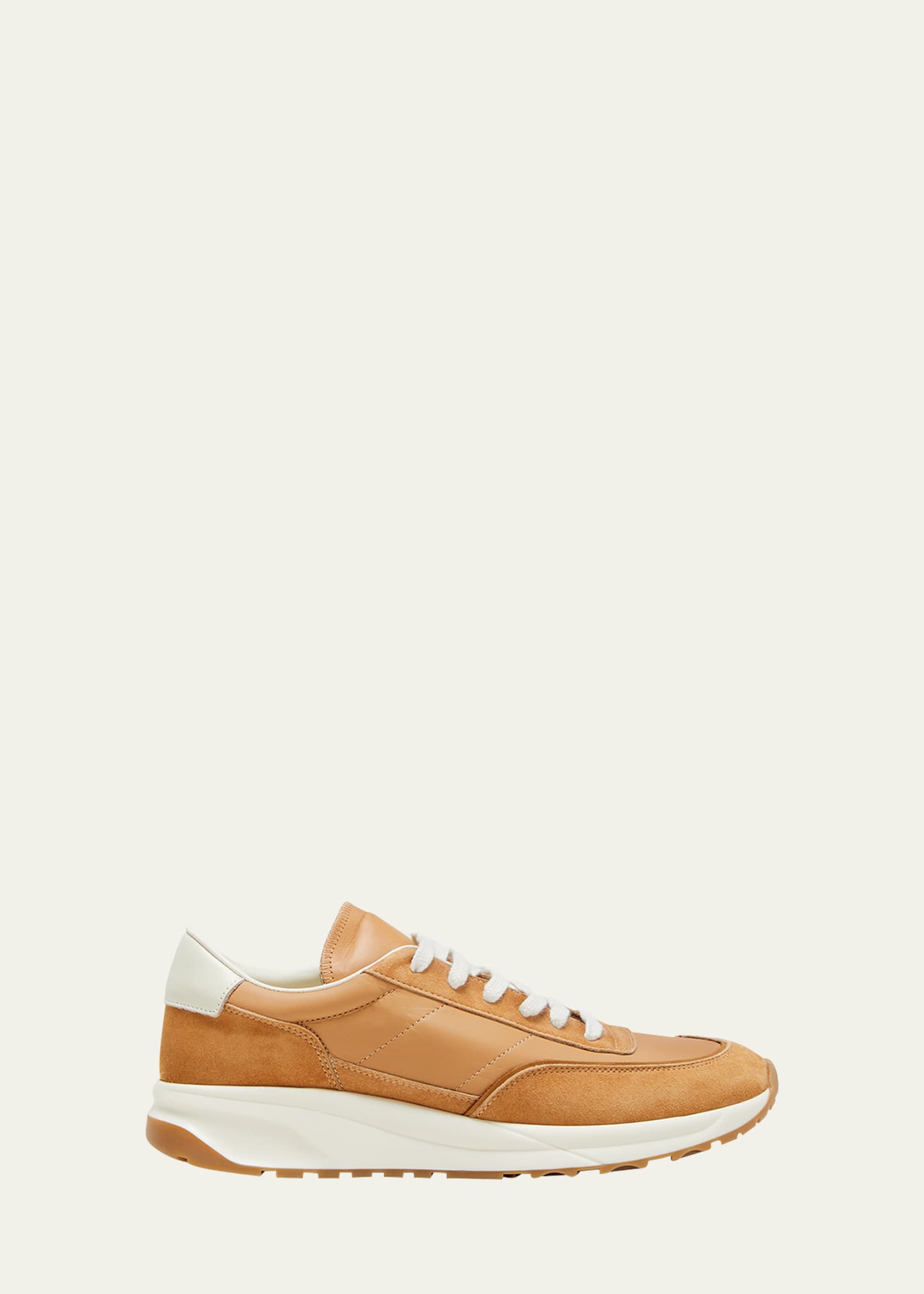 Common Projects Bicolor Mixed Leather Track Sneakers In Tan ModeSens