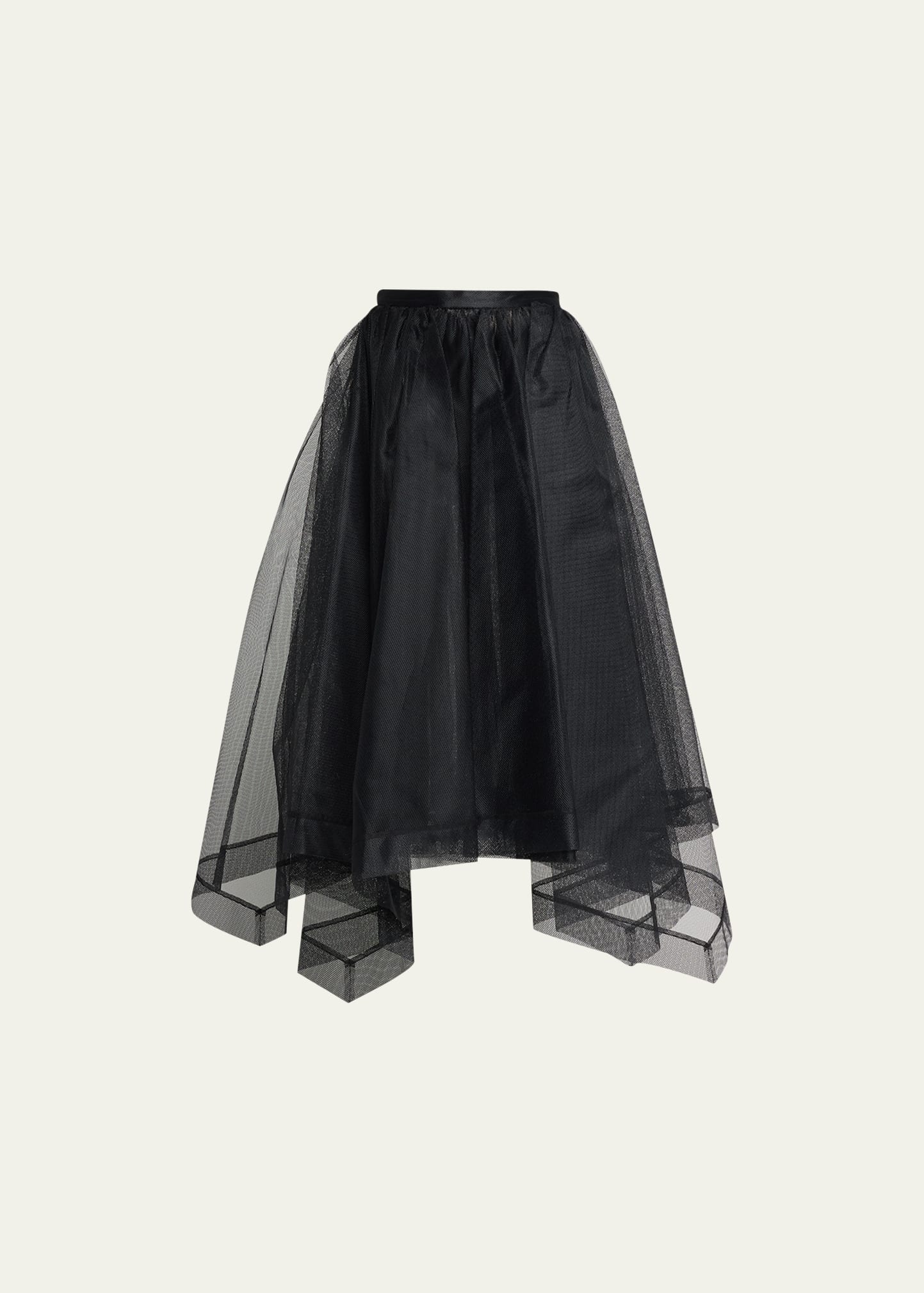 Organza Asymmetric Layered Skirt