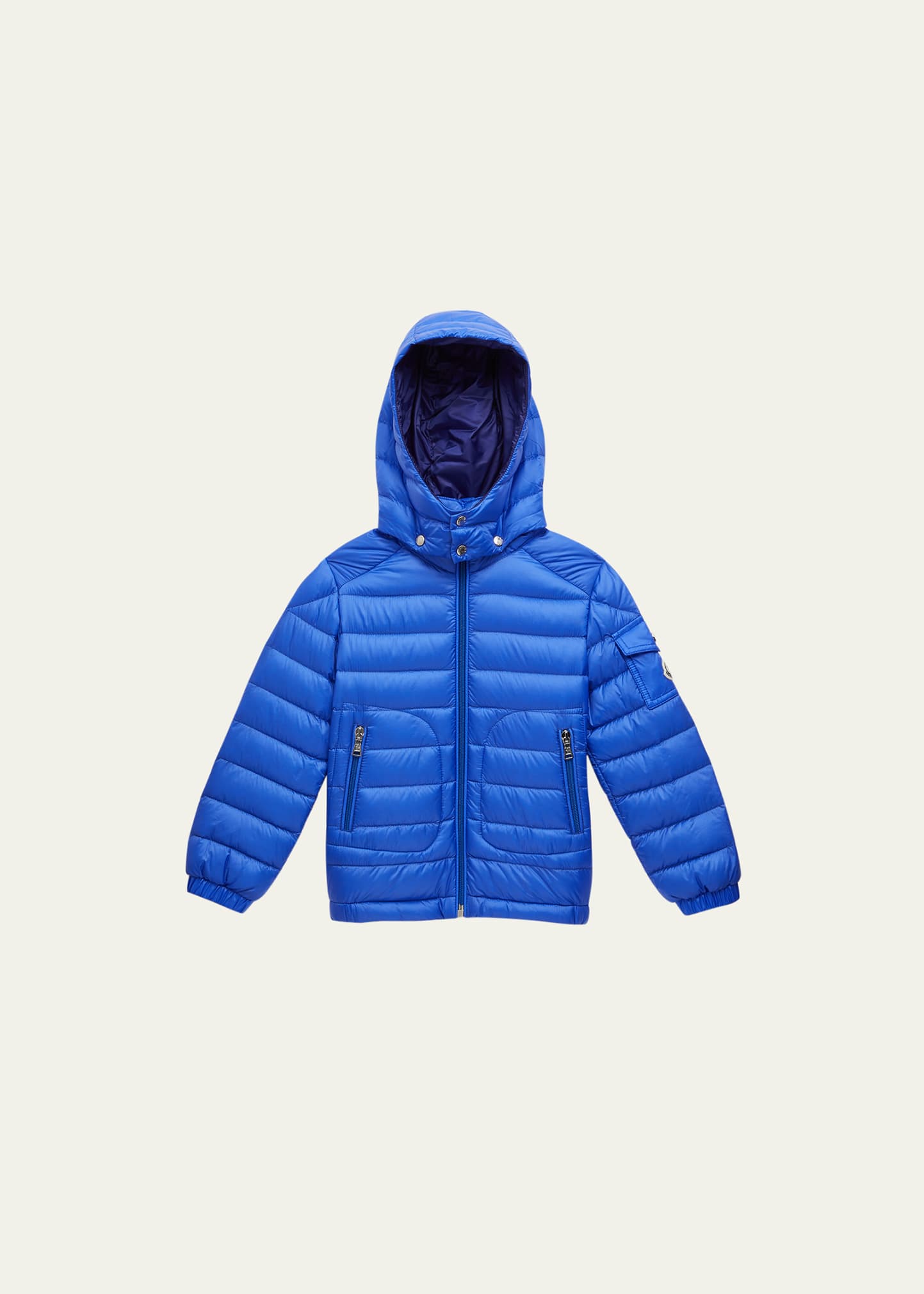 Moncler Kids' Boy's Lauros Puffer Jacket In Bright Blue