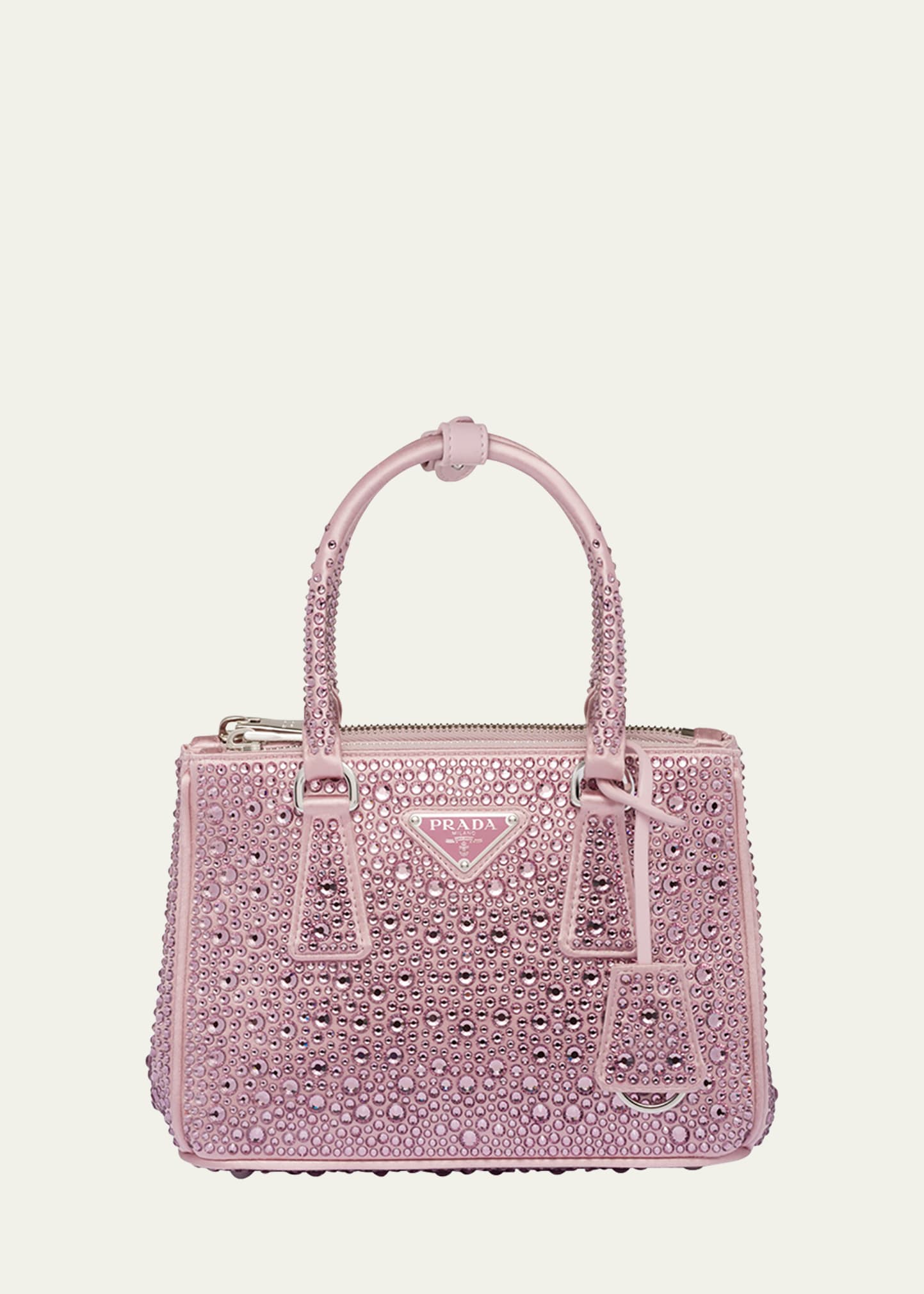 Shop Prada Galleria Crystal Top-handle Bag In F0e18 Alabastro