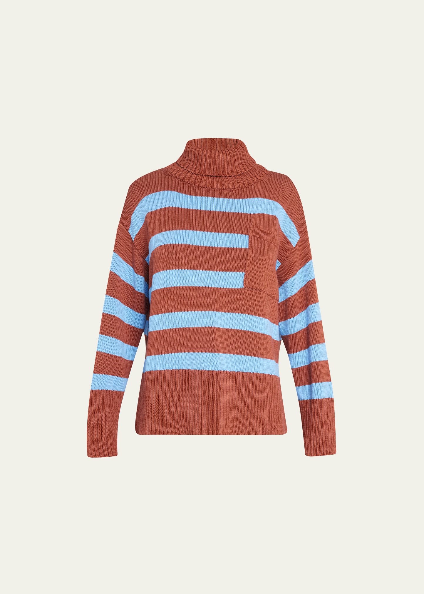 Striped Turtleneck Sweater