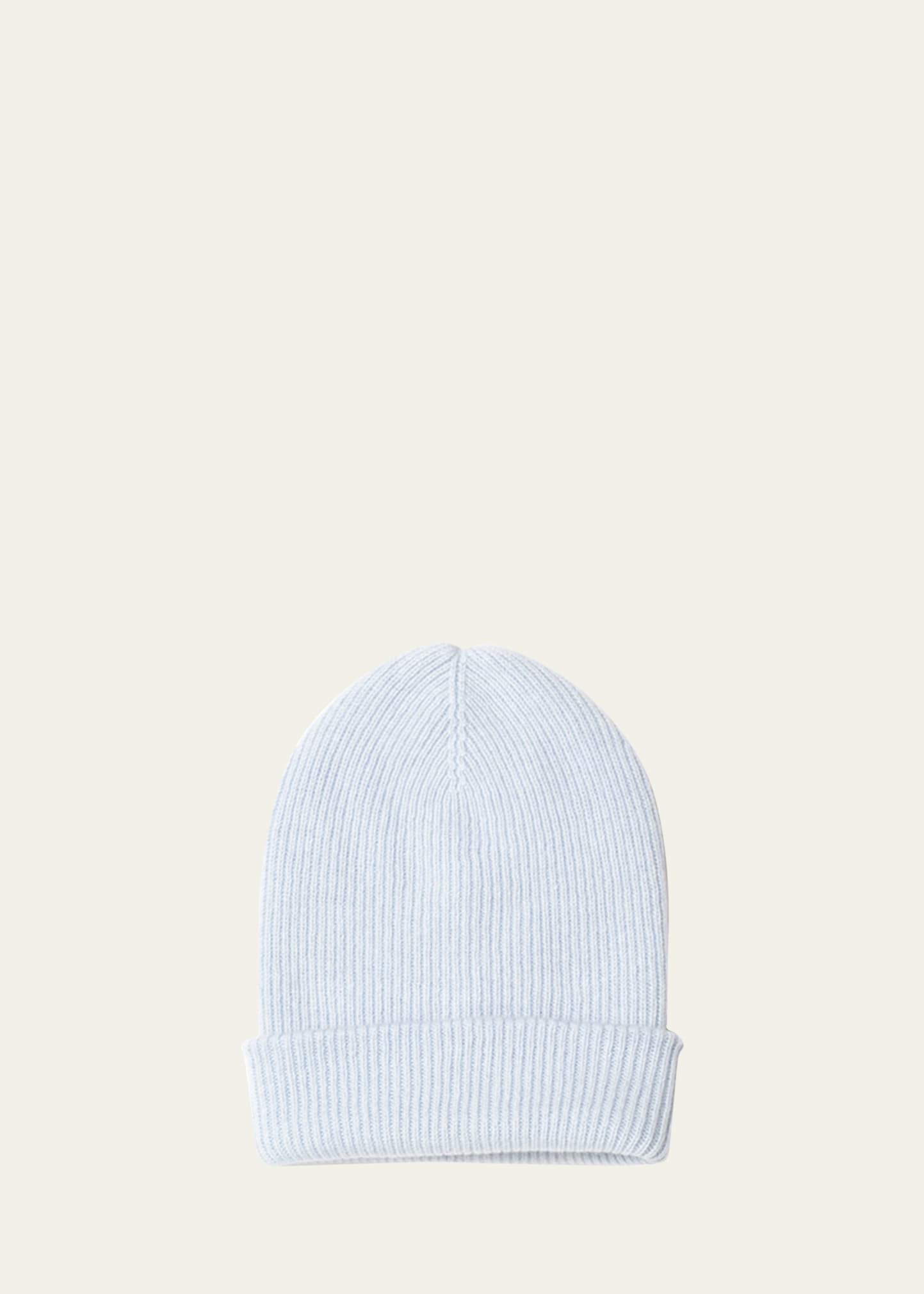 The Elder Statesman Parker Ribbed Beanie In Blue
