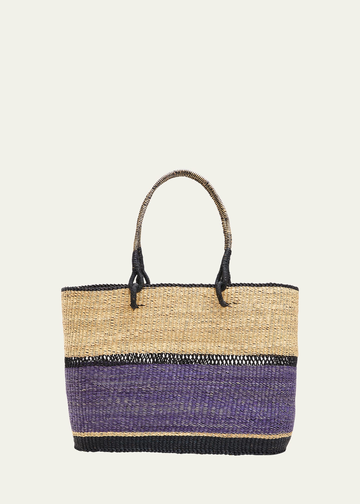 Studio 189 Simona Raffia Tote Bag In Lavender