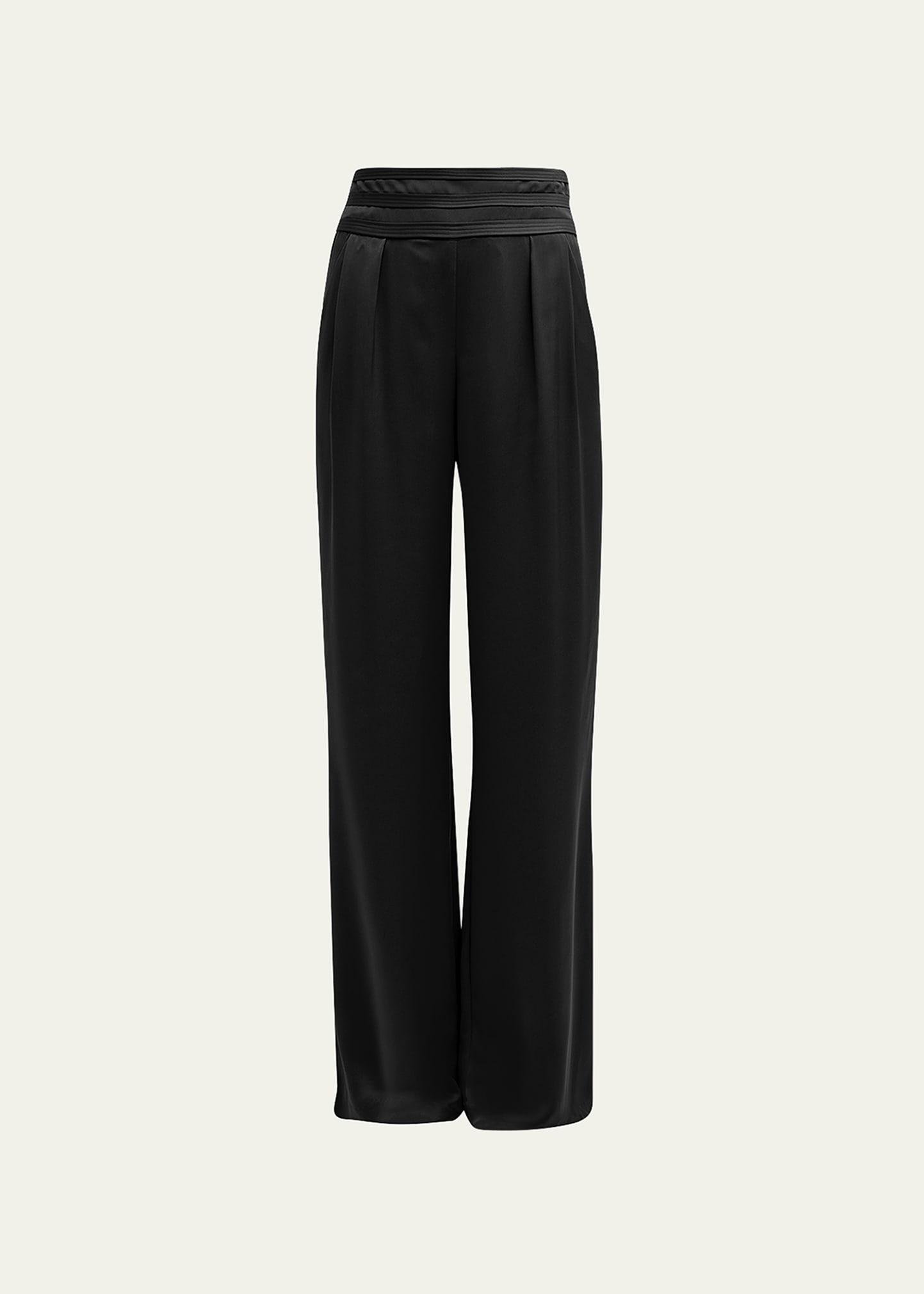 Joss Satin Wide-Leg Trousers