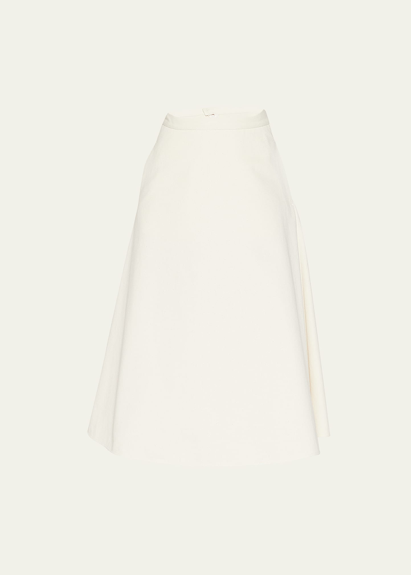 Cotton A-Line Midi Skirt w/ Pockets