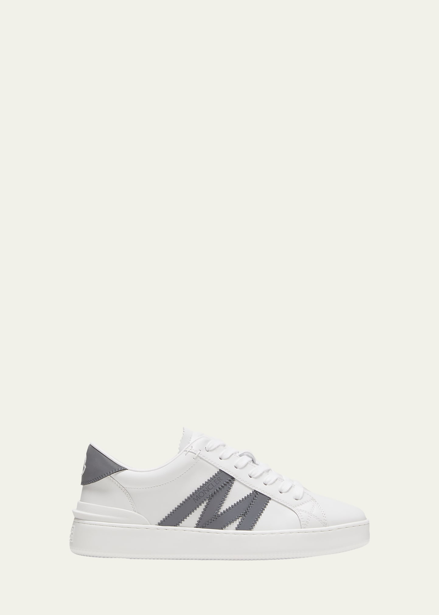 Shop Moncler Monaco Bicolor Low-top Sneakers In White