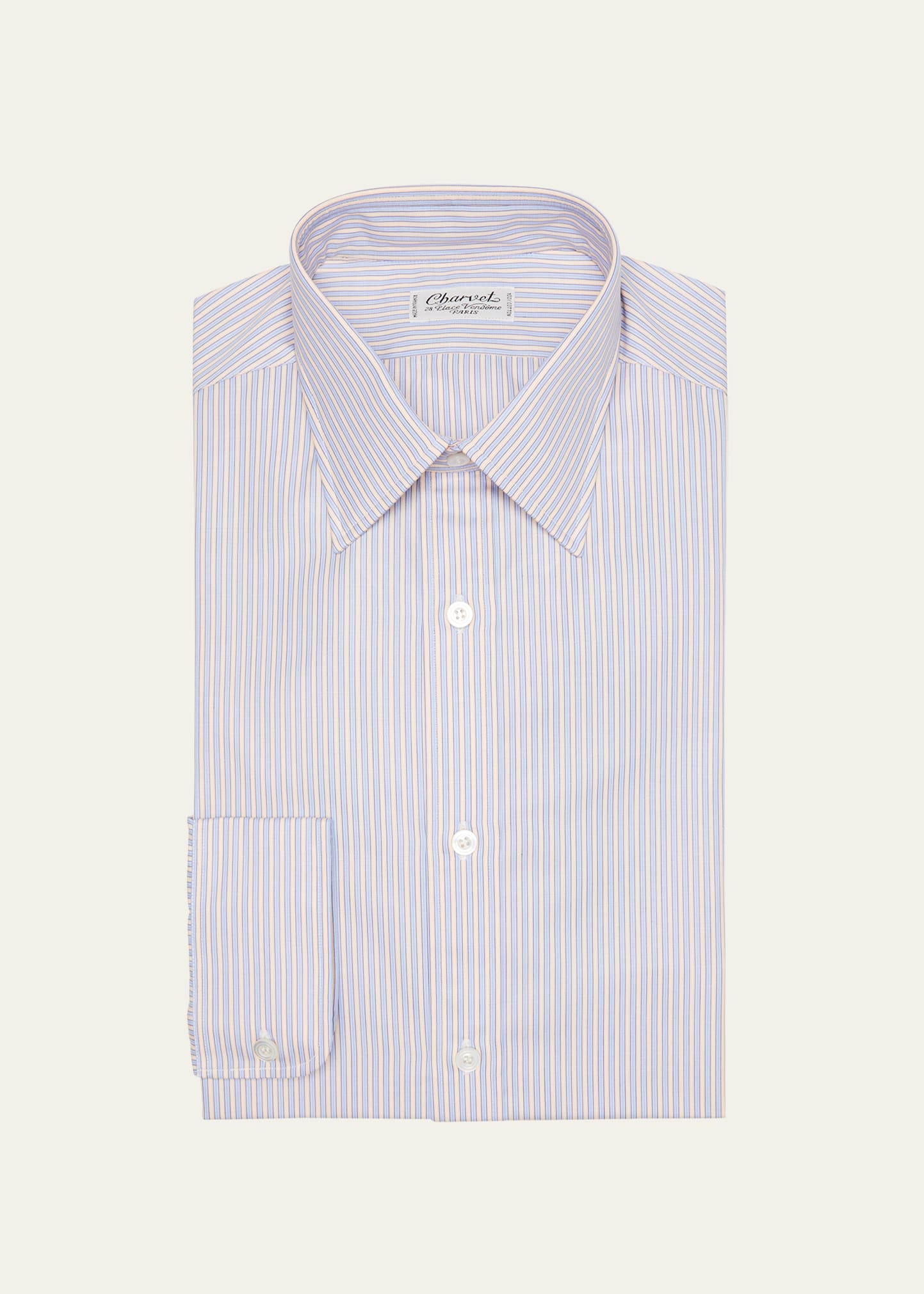 Charvet Men's Stripe Cotton Dress Shirt In Yellow Blue