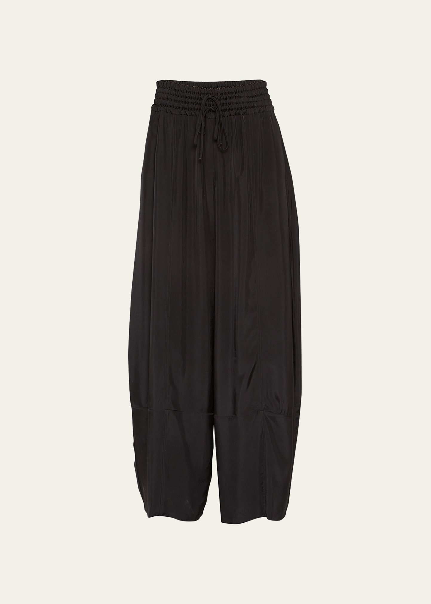 Drawstring Voluminous Wide-Leg Pants