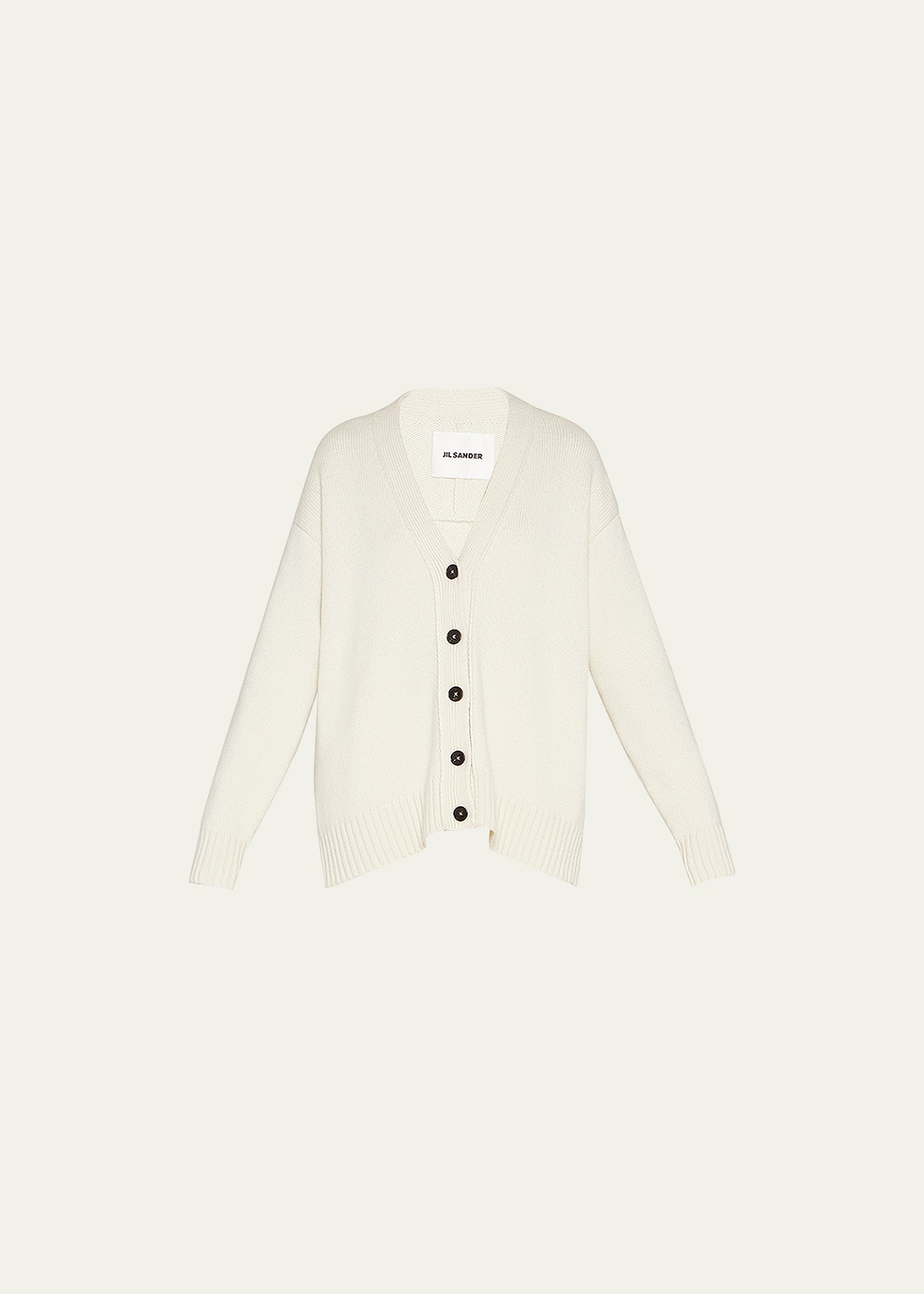 Shop Jil Sander Volume Cashmere Cardigan In Natural