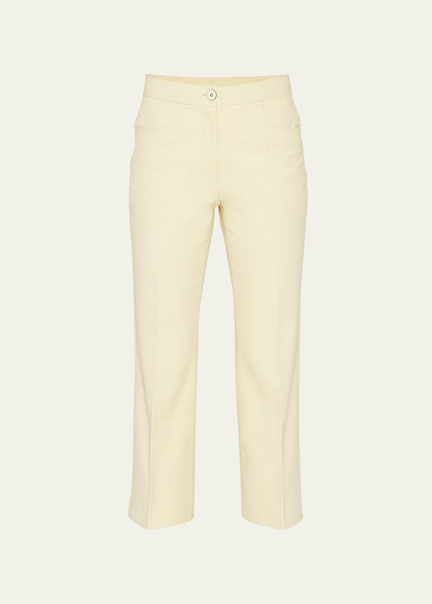 Cropped Flared Cotton Pants