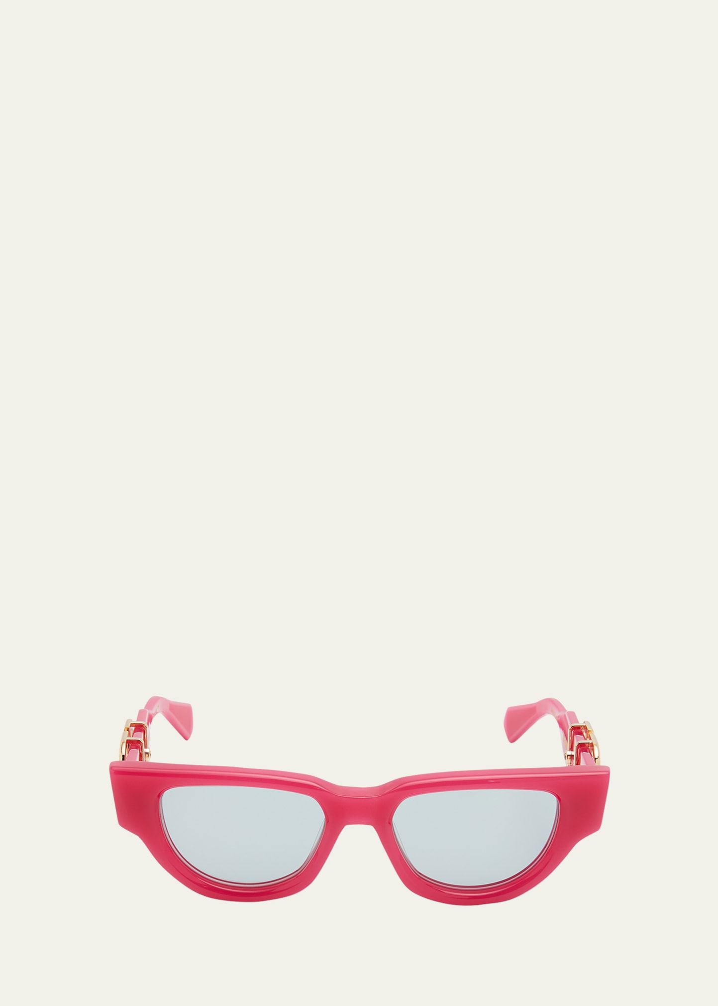 Valentino Due Acetate & Titanium Cat-eye Sunglasses In Fuchsia