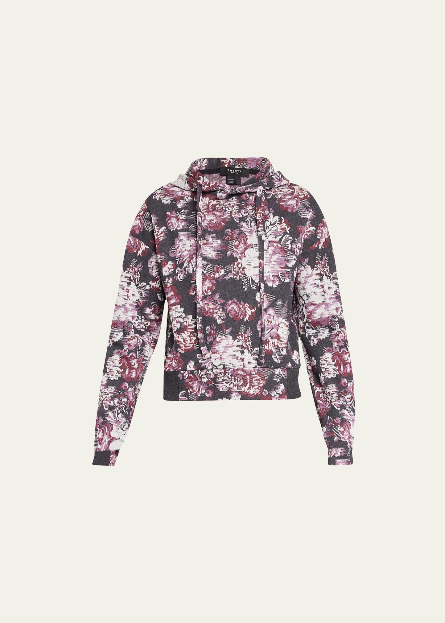 Twenty Montreal Women's Floral Glitch Cotton-blend Hoodie In Porto