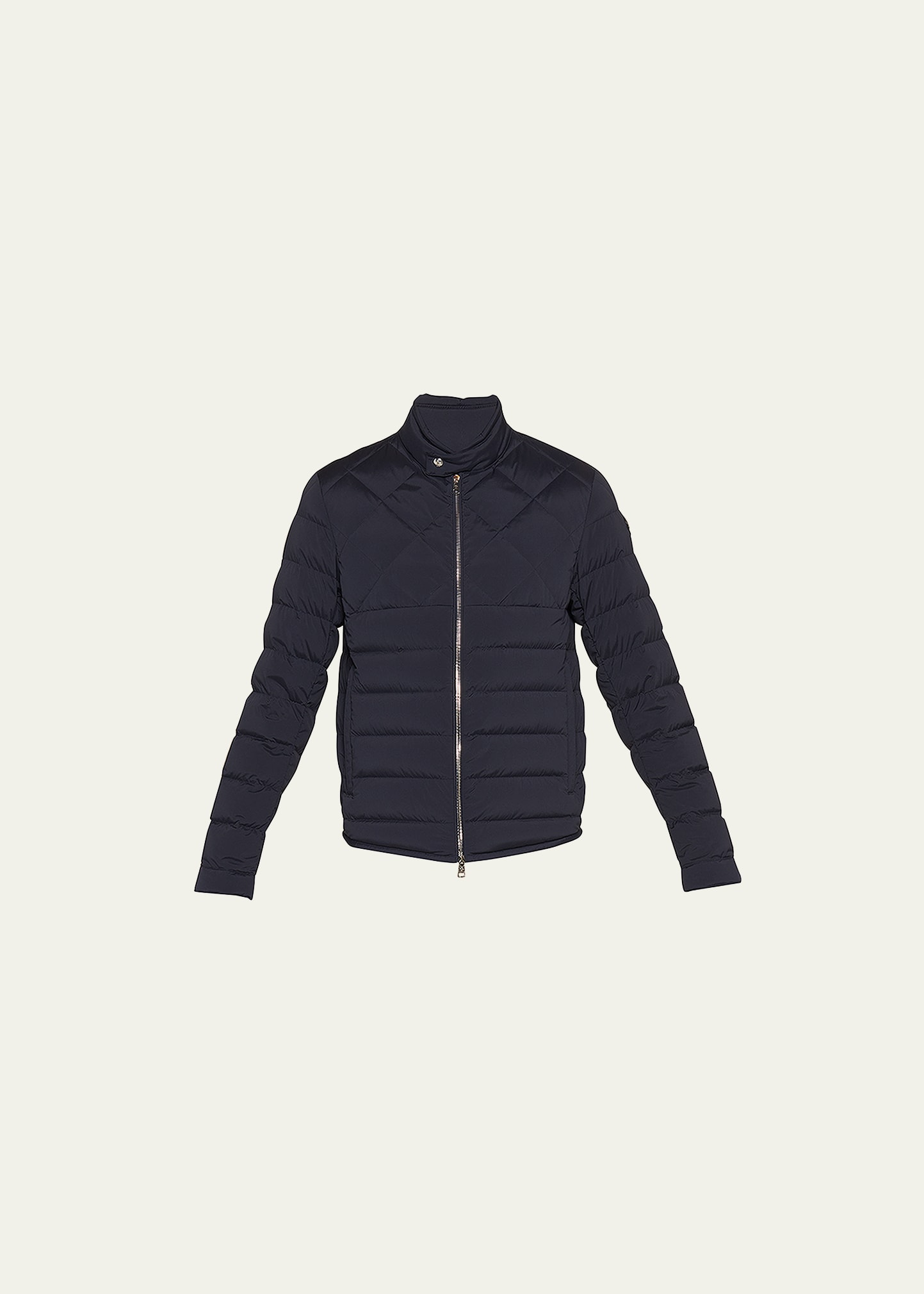 Moncler Dark Blue Choquart Quilted Down Jacket, Brand Size 1 (small) In Dark Blue