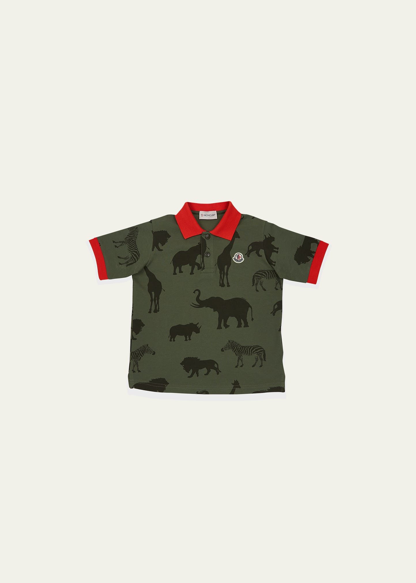 Boy's Animals Motif Polo Shirt, Size 8-14
