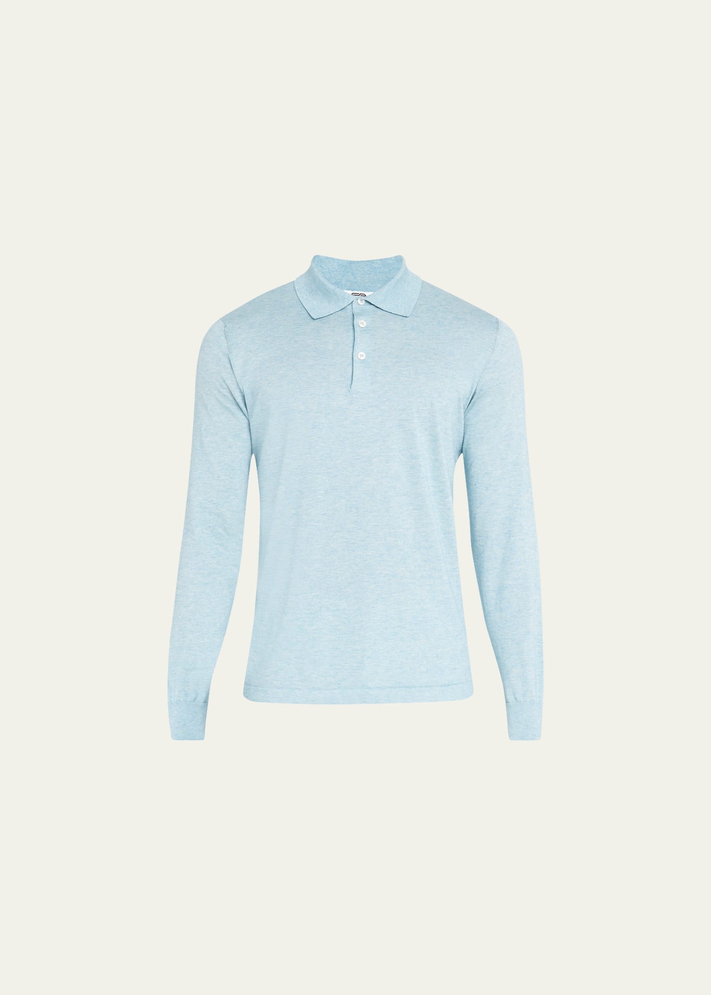 Cesare Attolini Men's Blue Sea Cashmere Blend Polo Shirt