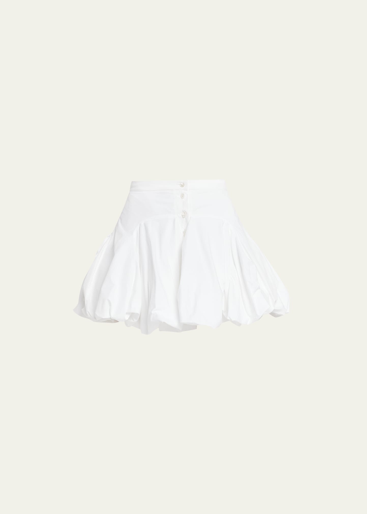 Shop Alaïa Mini Bubble Skirt In Blanc