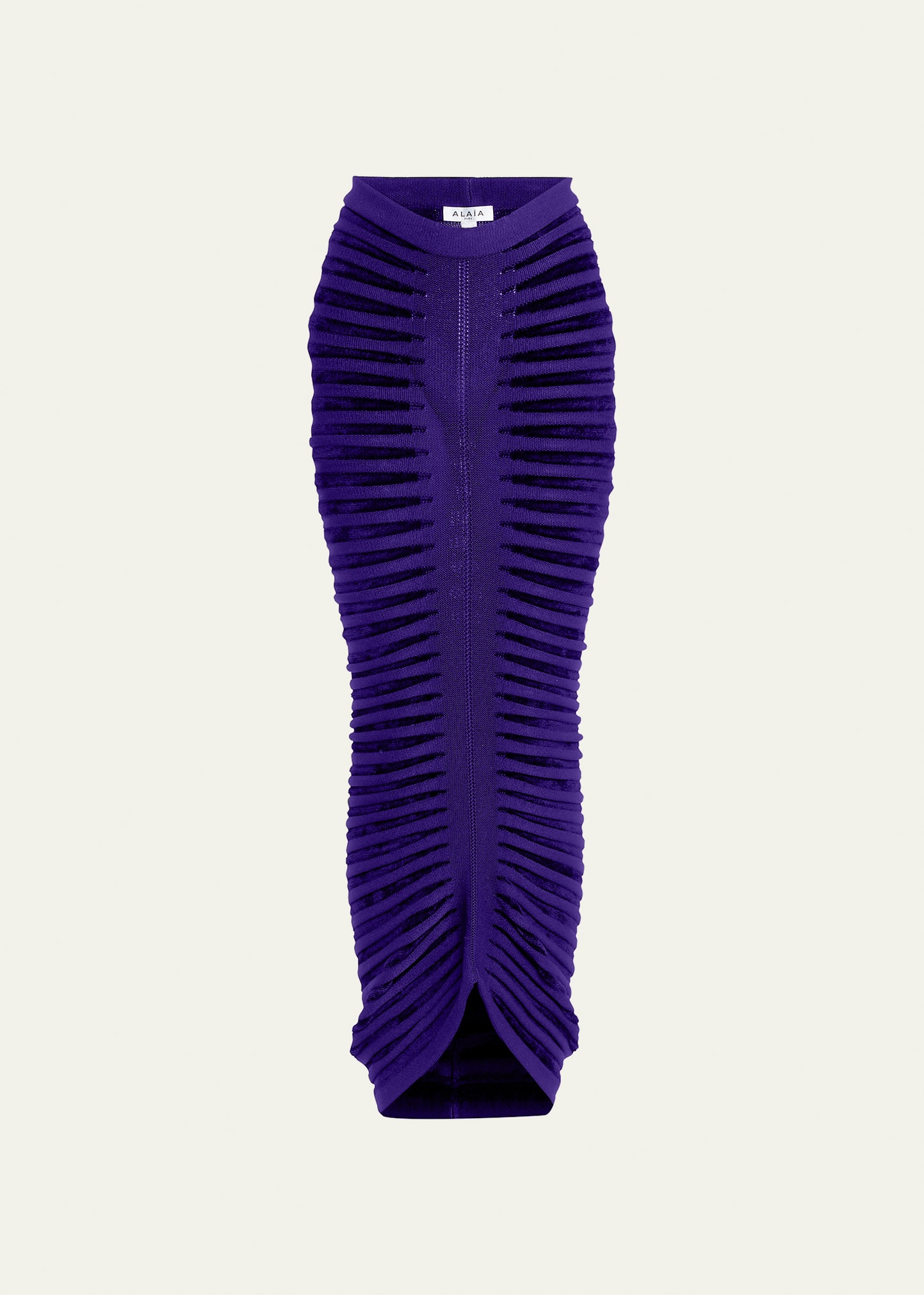 Fitted Long Ribbed Skirt