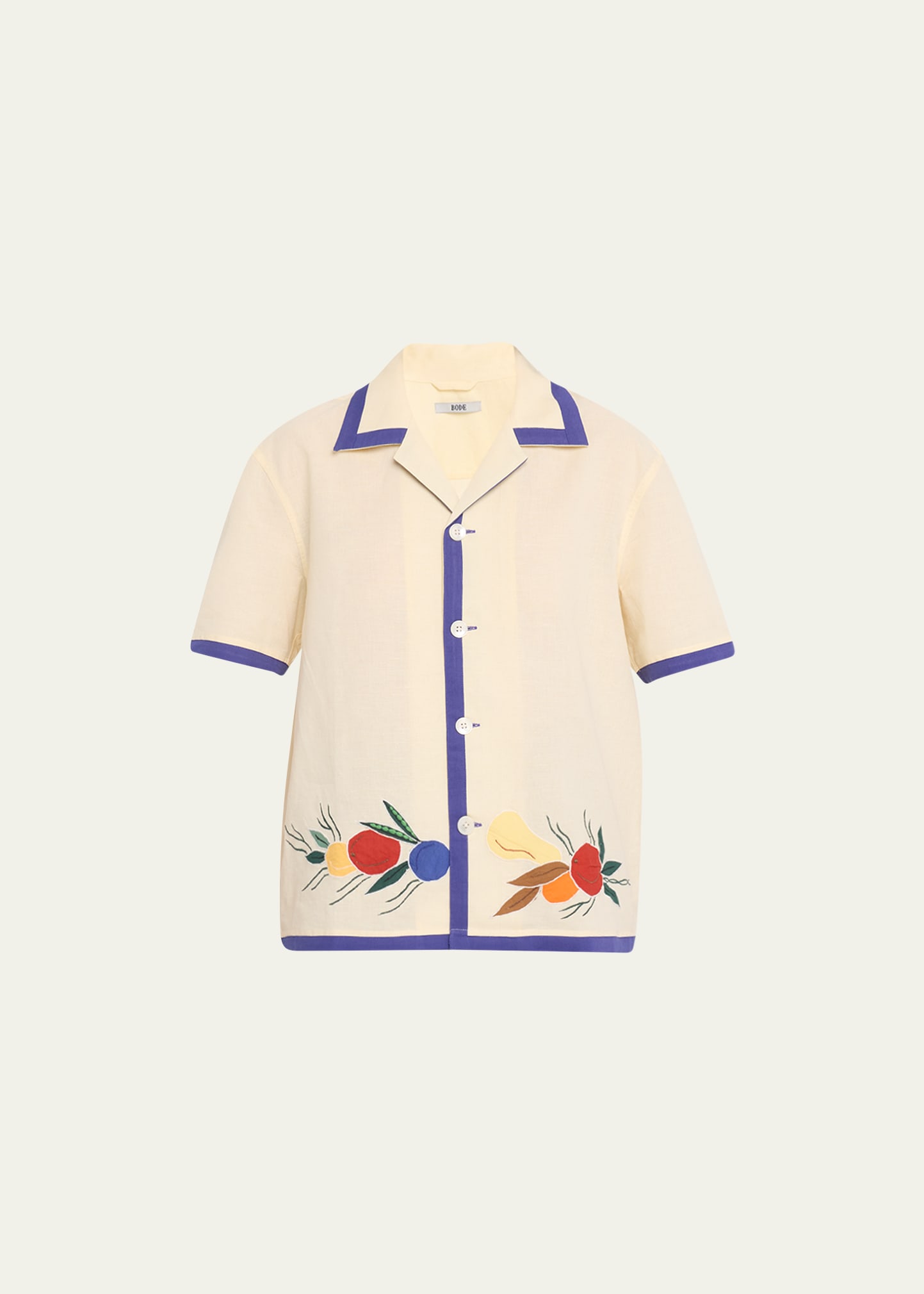 Applique Fruit Bunch Boxy Shirt