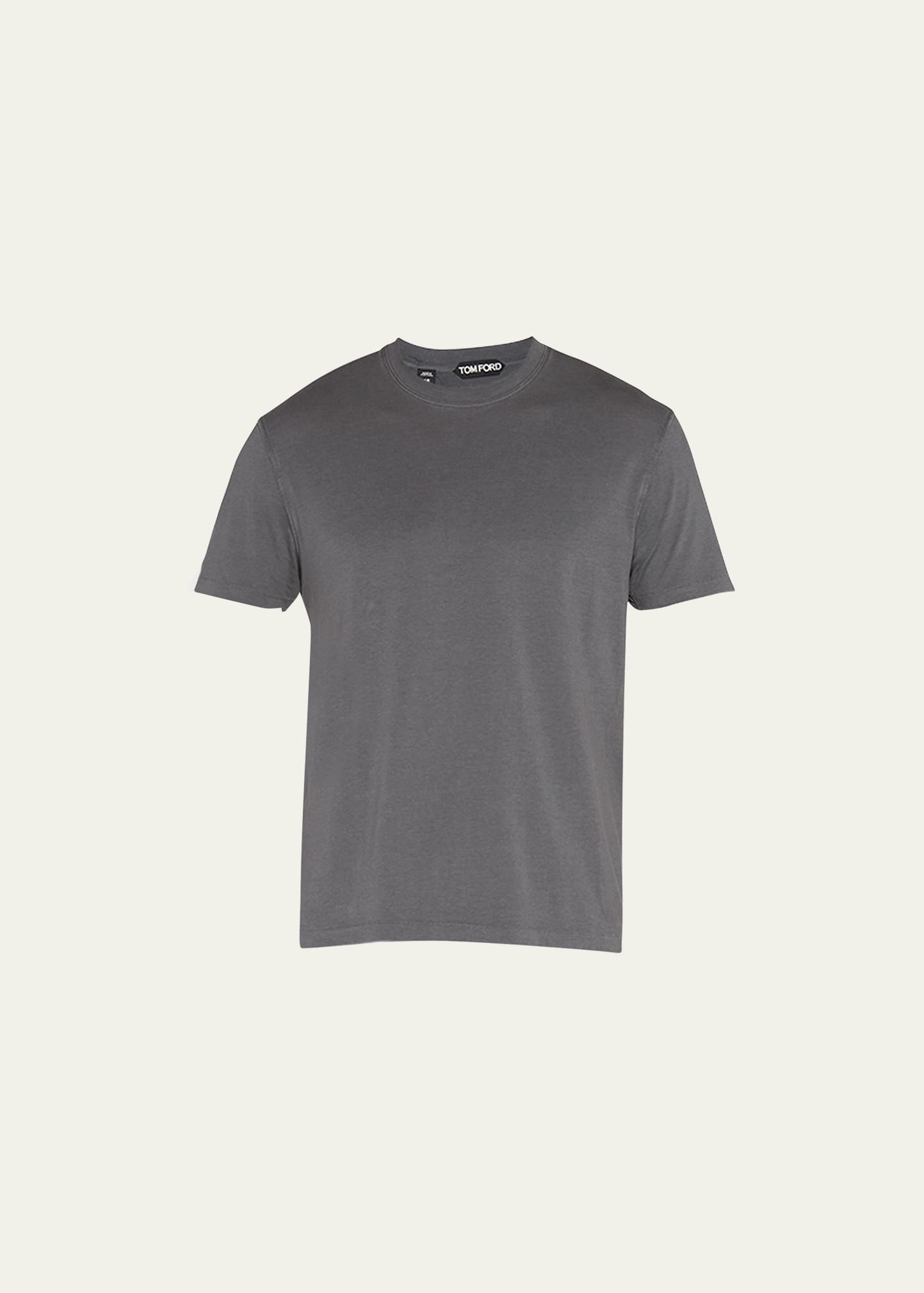 Tom Ford Men's Lyocell-cotton Crewneck T-shirt In Grey