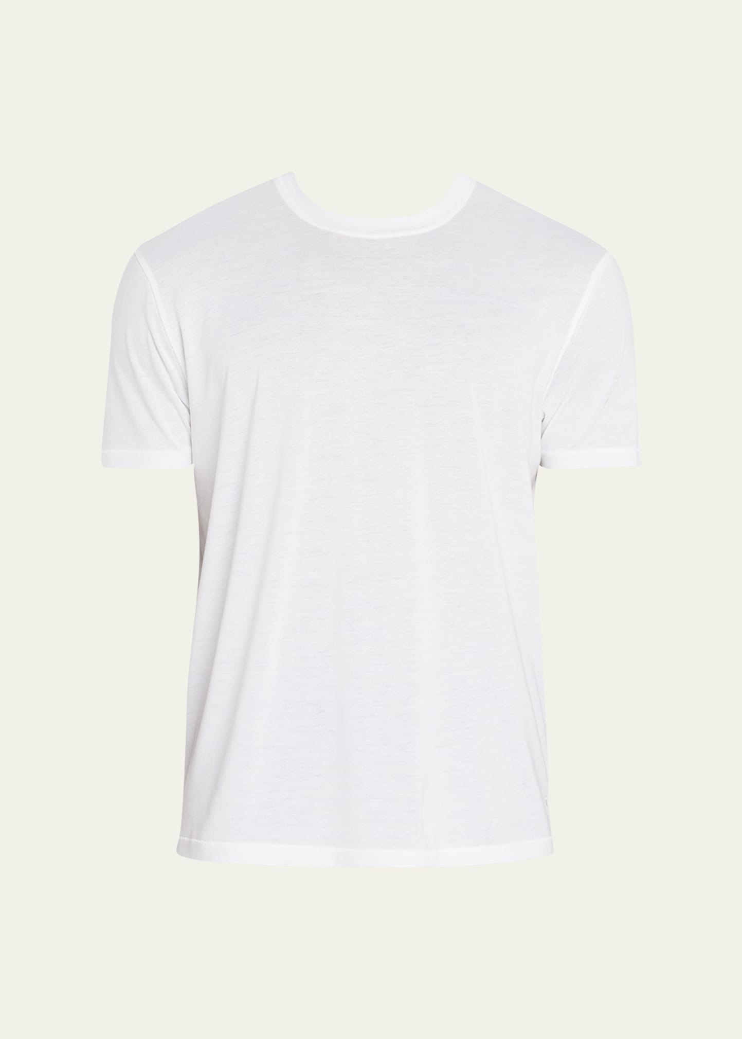 Tom Ford Placed Rib Slim-fit Lyocell And Cotton-blend T-shirt In White