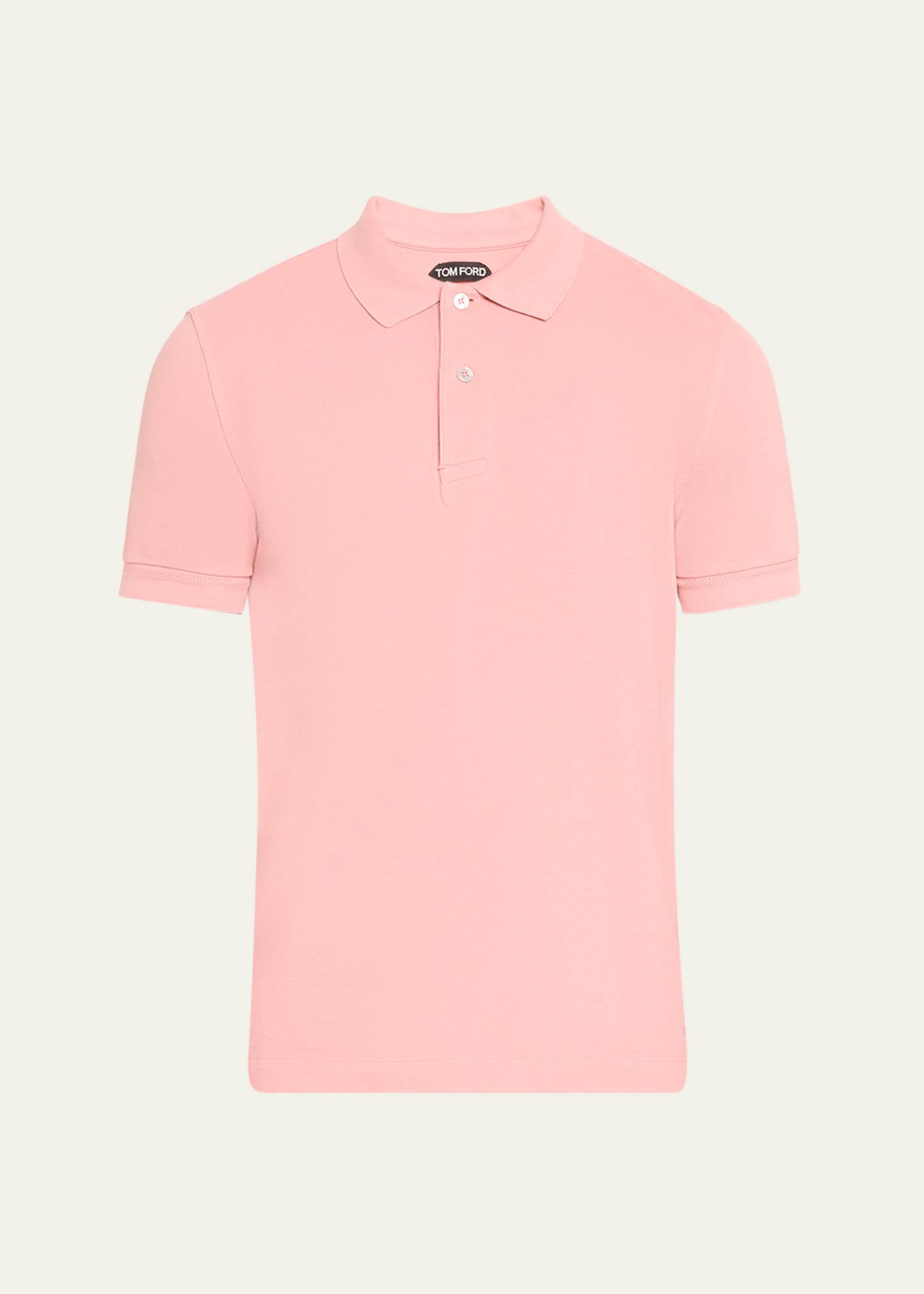 Shop Tom Ford Men's Cotton Pique Polo Shirt In Pink