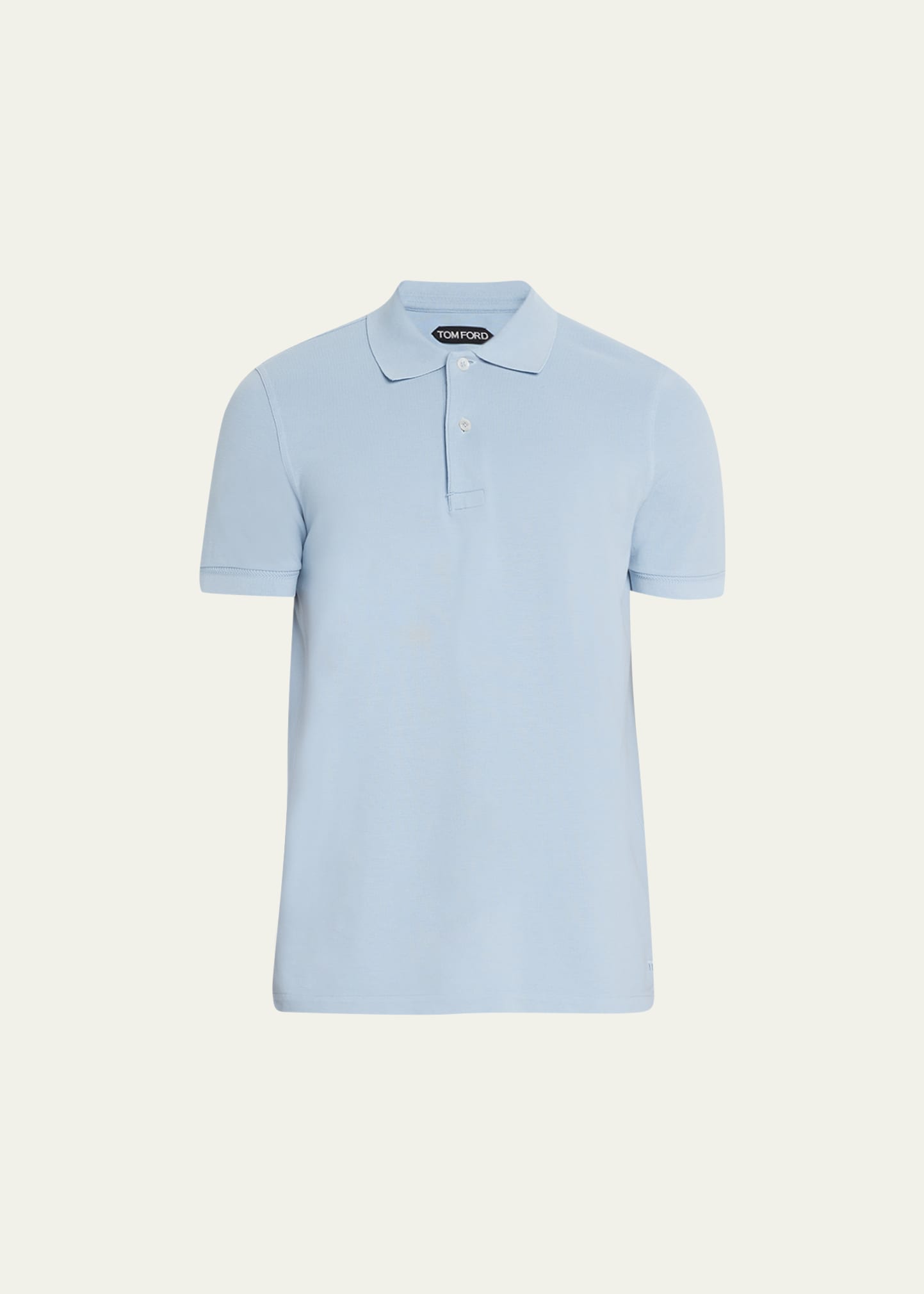 Tom Ford Men's Cotton Pique Polo Shirt In Light Blue