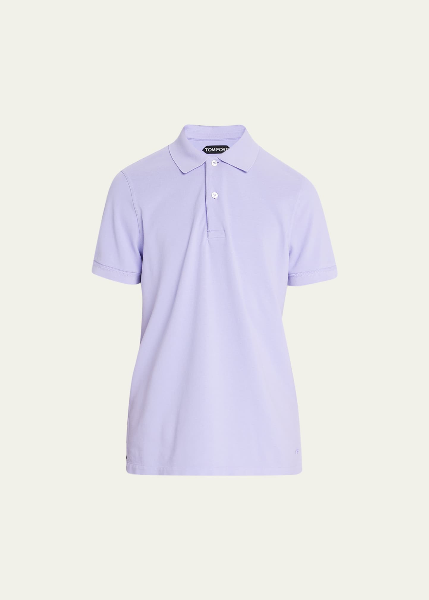 Tom Ford Men's Cotton Pique Polo Shirt In Violet