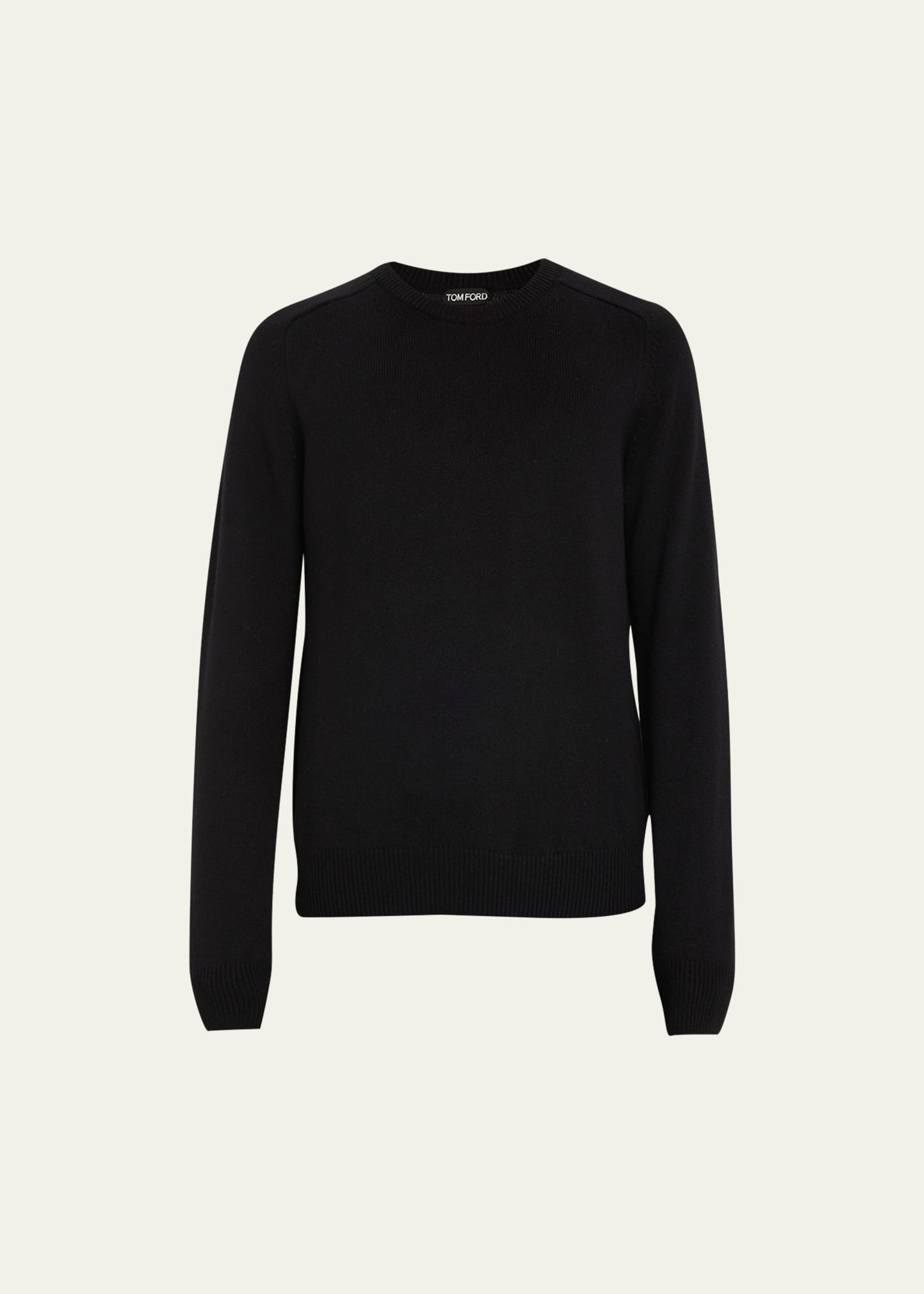 Tom Ford Men's Cashmere Crewneck Sweater In Black