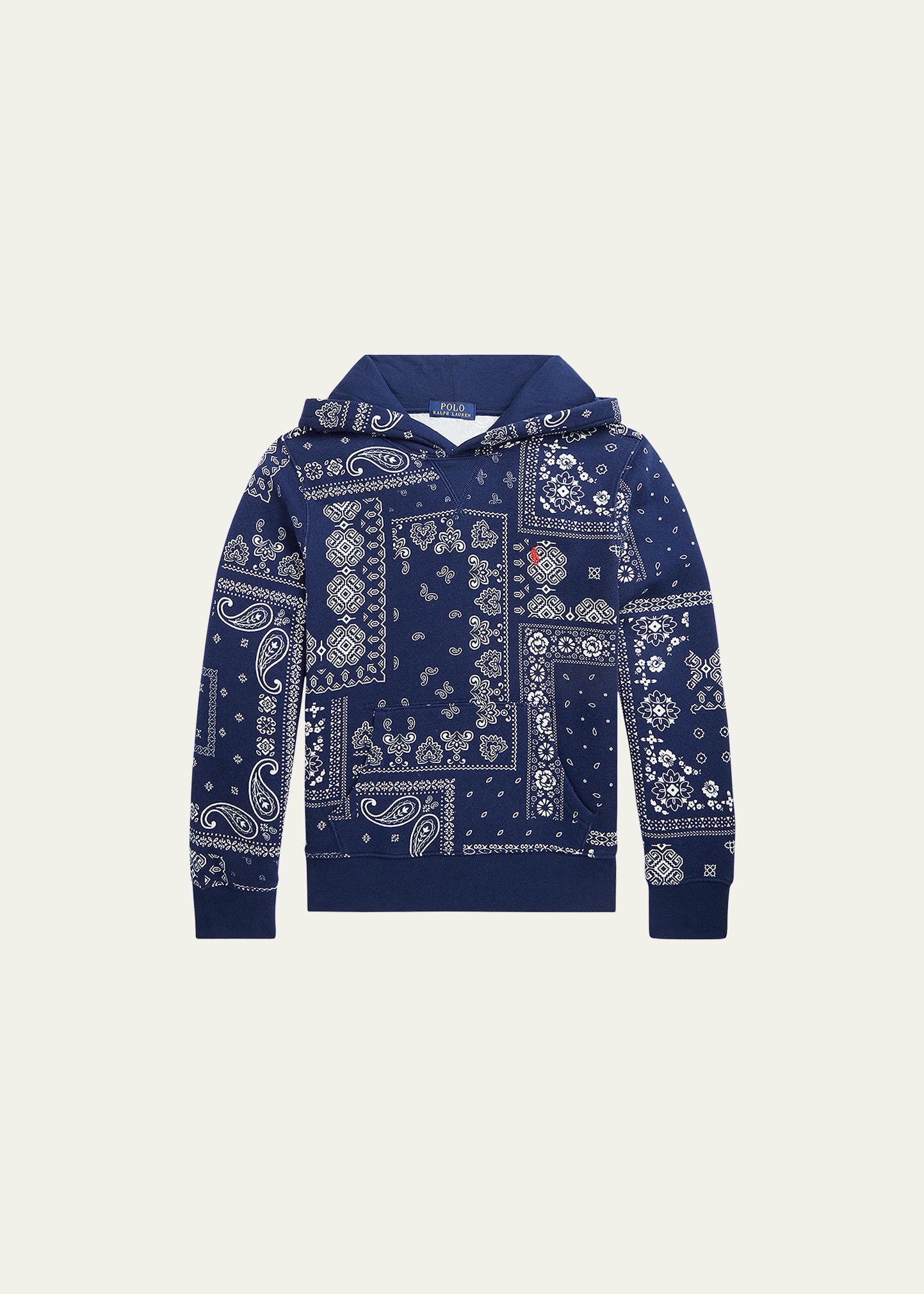 Polo Ralph Lauren Kids' Bandana-print Logo-embroidered Cotton