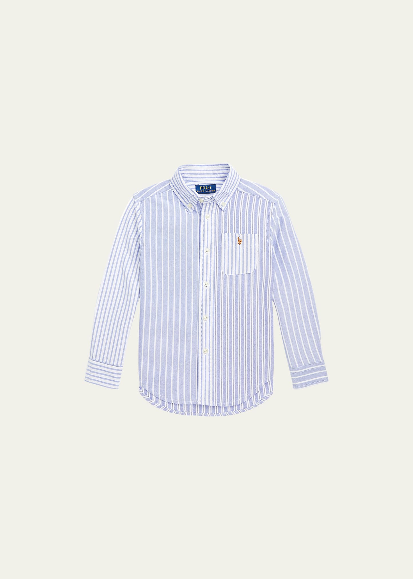 Boy's Striped Oxford Button Down Shirt, Size 2-4
