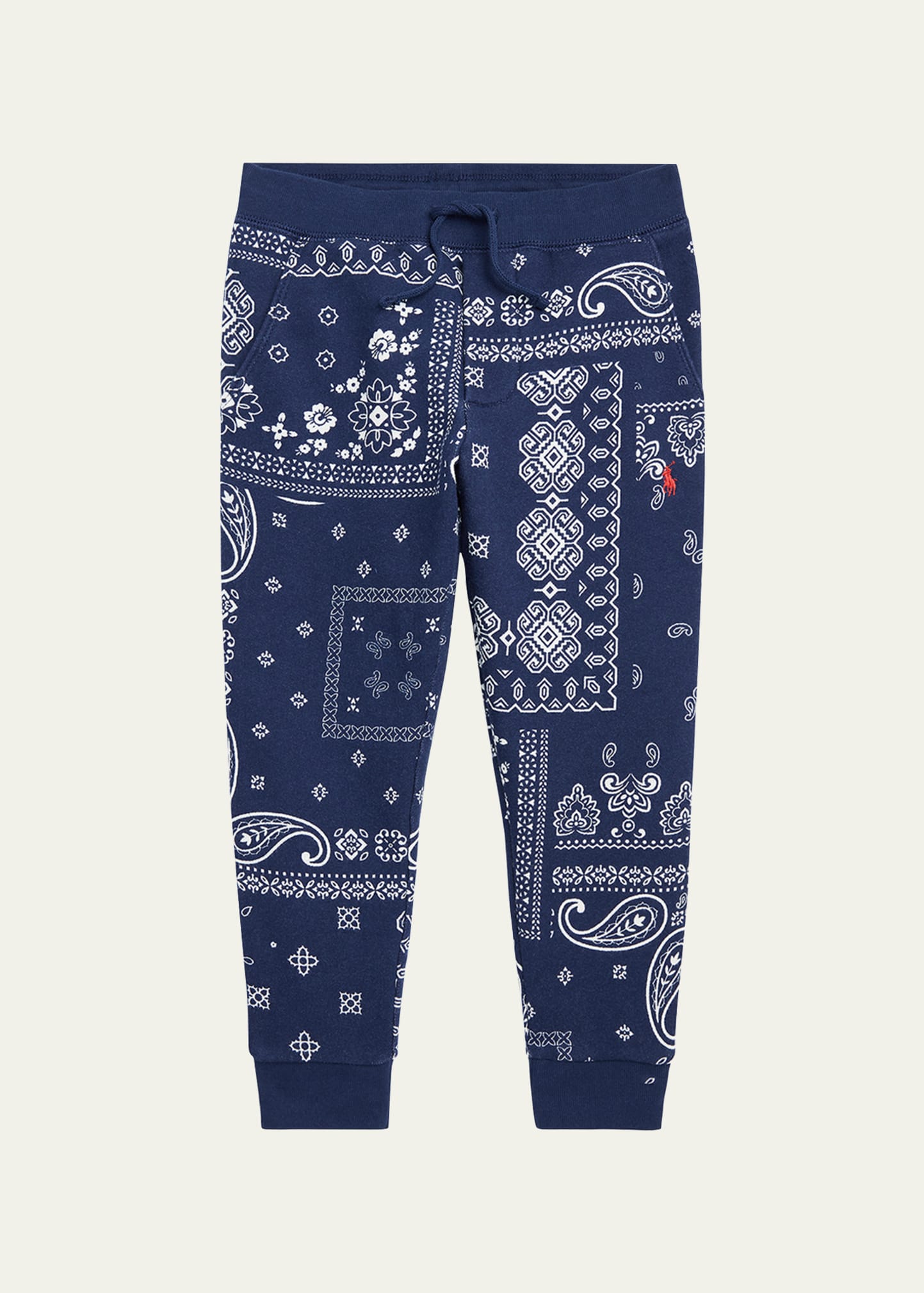 Boy's Bandana-Print Joggers, Size 2-4