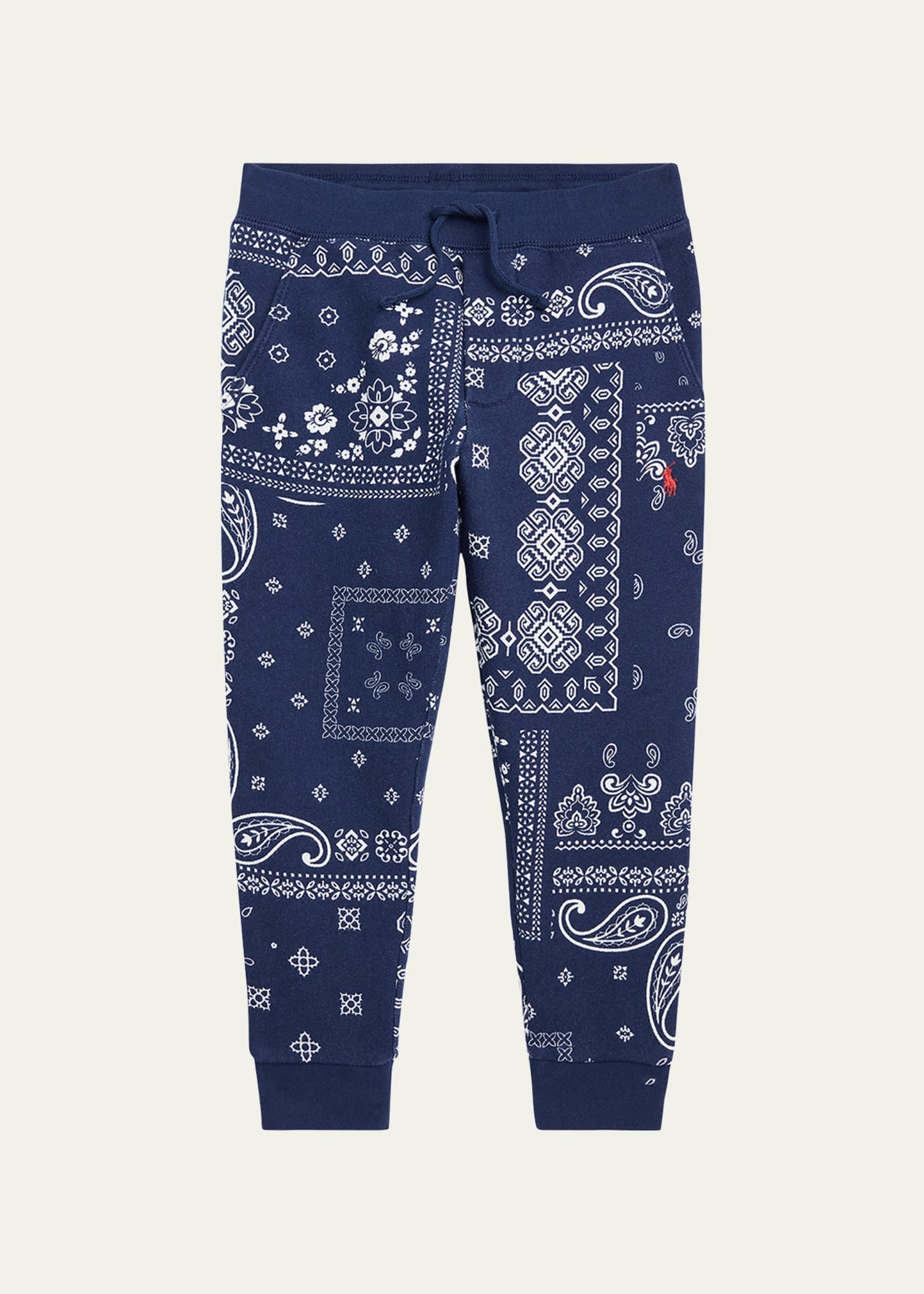 Boy's Bandana-Print Joggers, Size 4-7