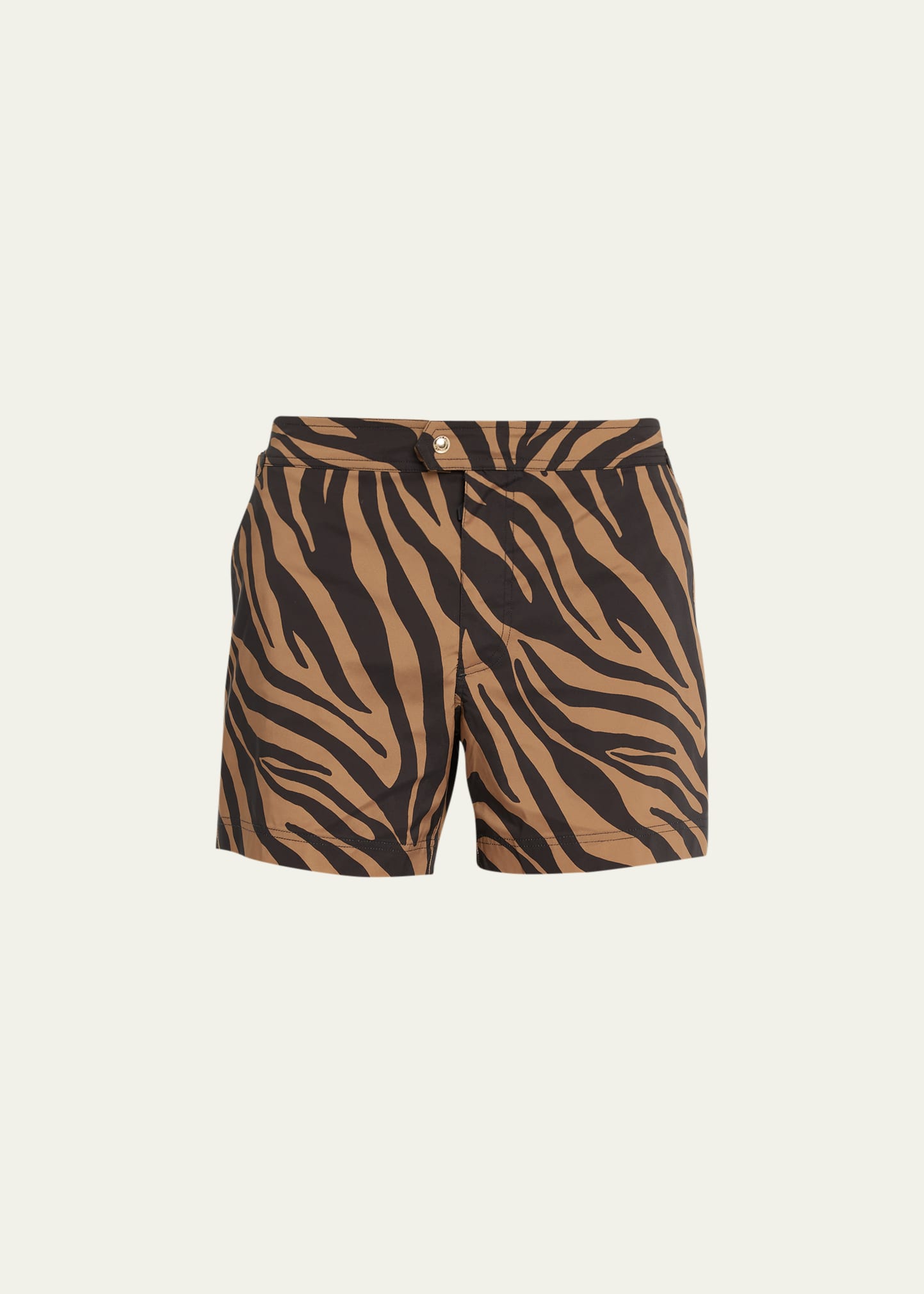 Tom Ford Men's Zebra-print Swim Shorts In Brown Go | ModeSens