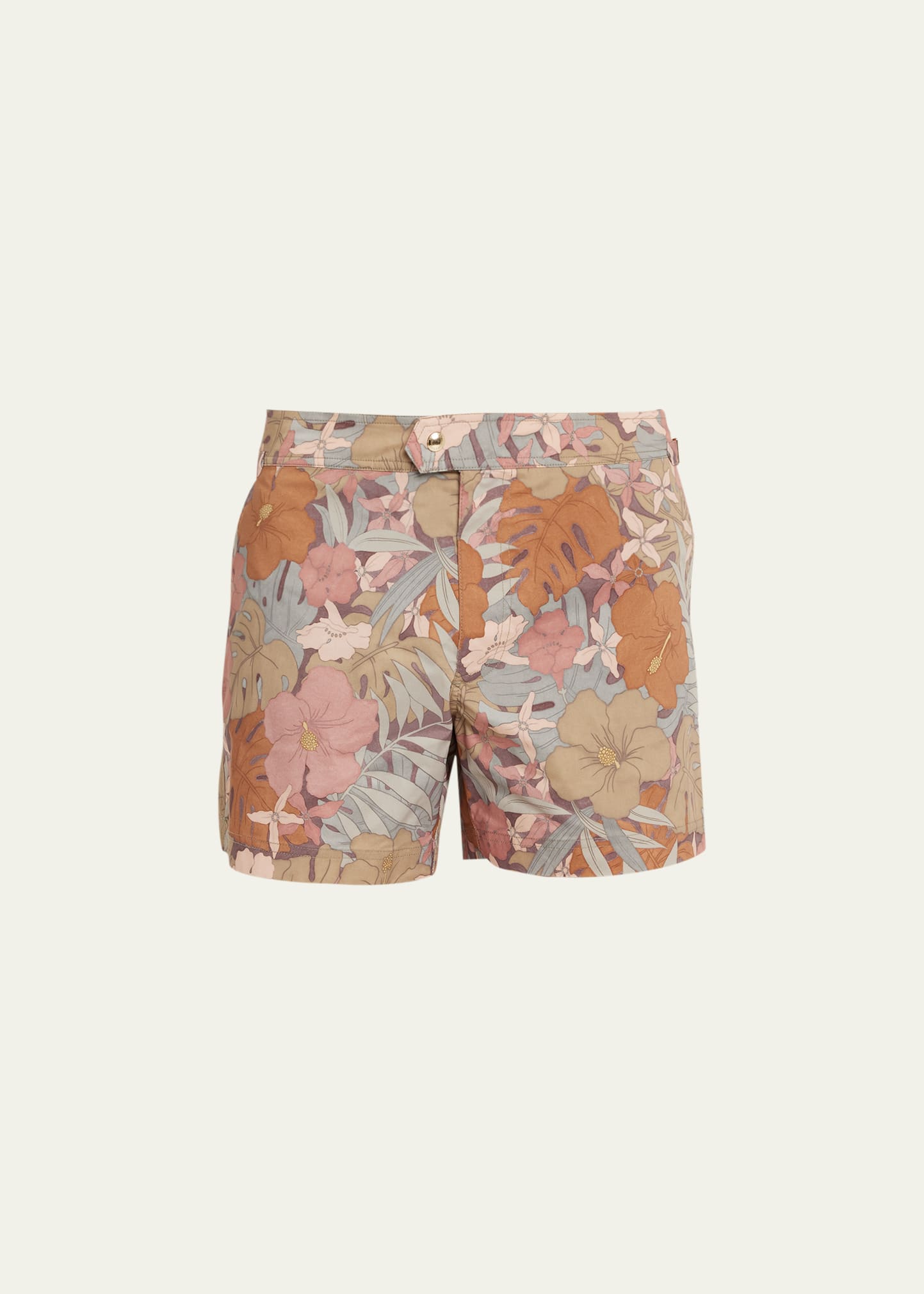 Tom Ford Dusty Hibiscus Swim Short In Combomilit