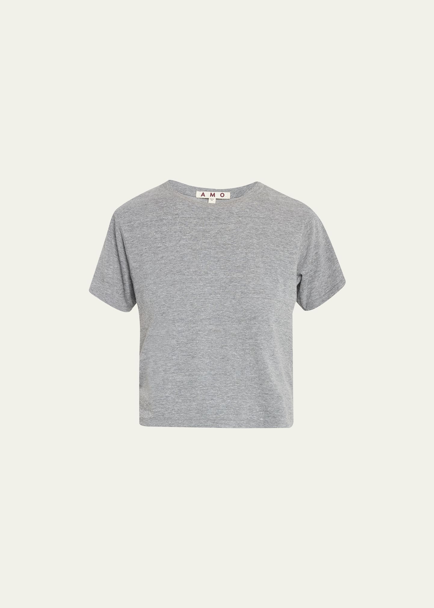 Amo Denim The Babe Tee In Heather Grey