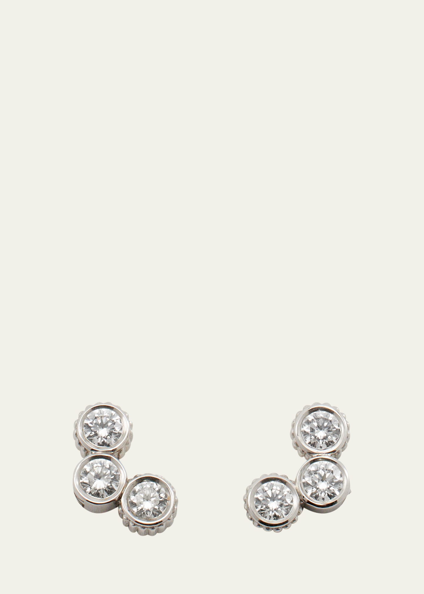 Viltier Clique Stud Earrings With Diamonds In White Gold In Wg