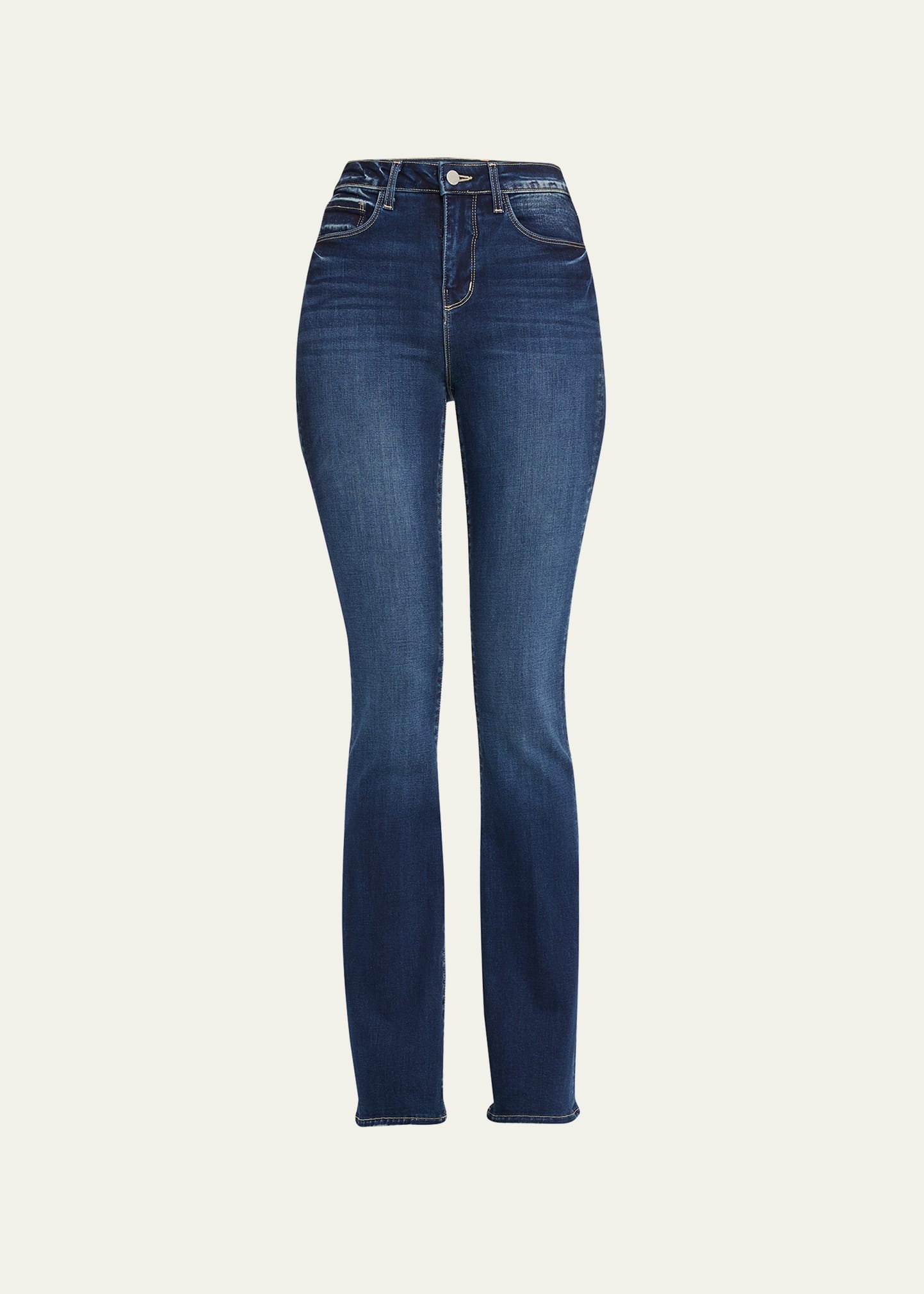 Shop L Agence Selma High Rise Baby Bootcut Jeans In Columbia