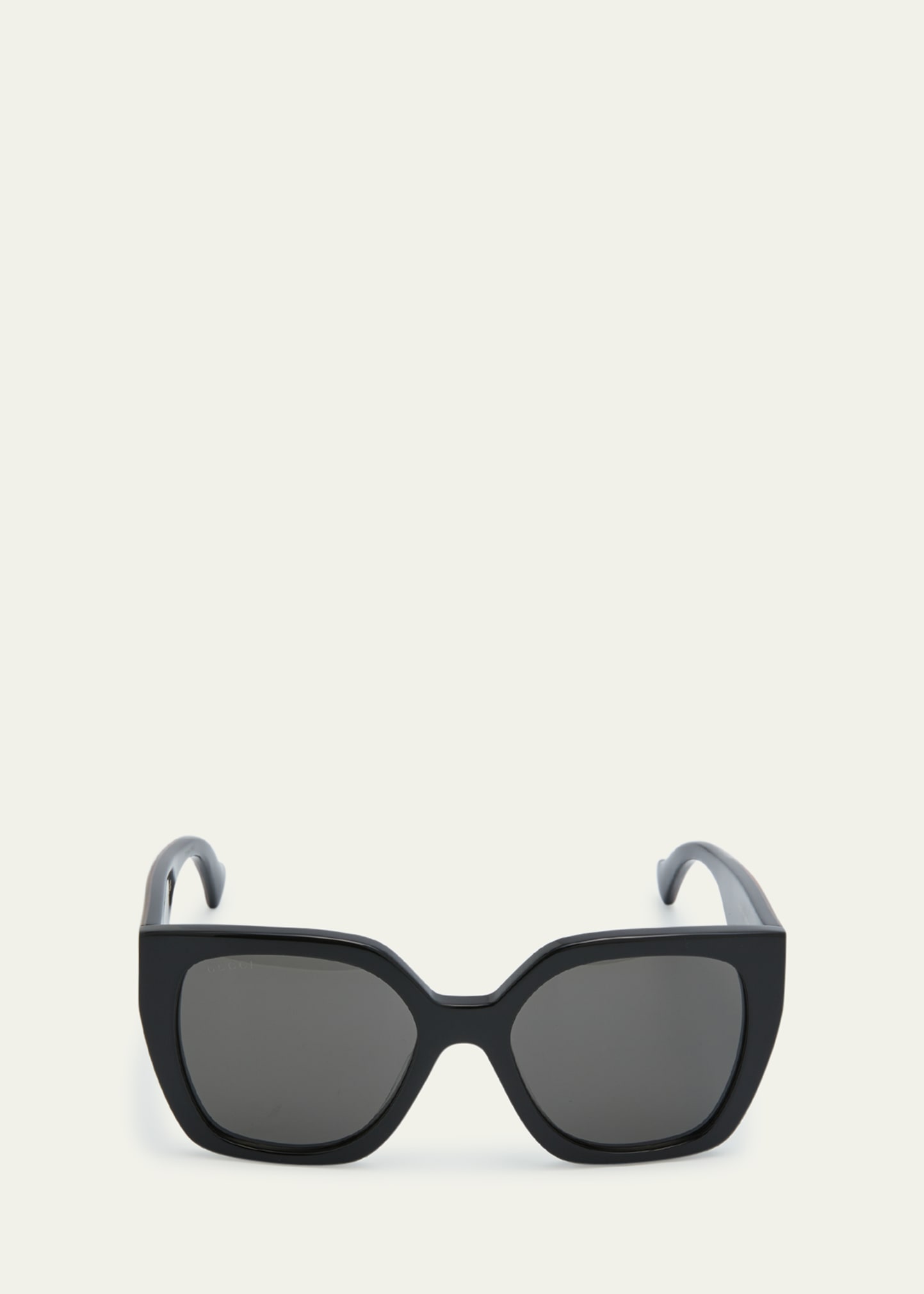 Gucci Color-block Gg Injection Plastic Cat-eye Sunglasses In Havana