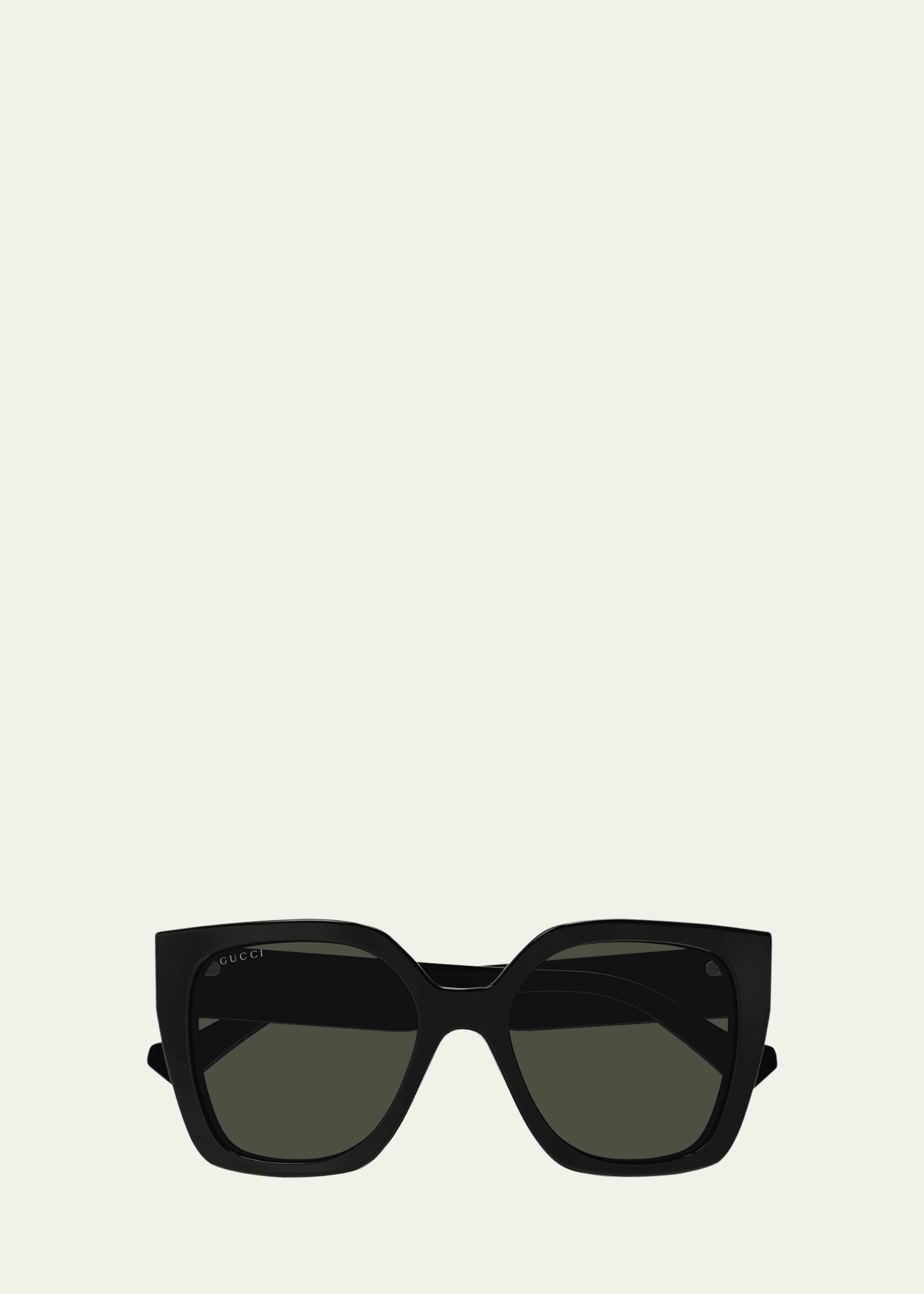 Gucci Color-block Gg Injection Plastic Cat-eye Sunglasses In Black