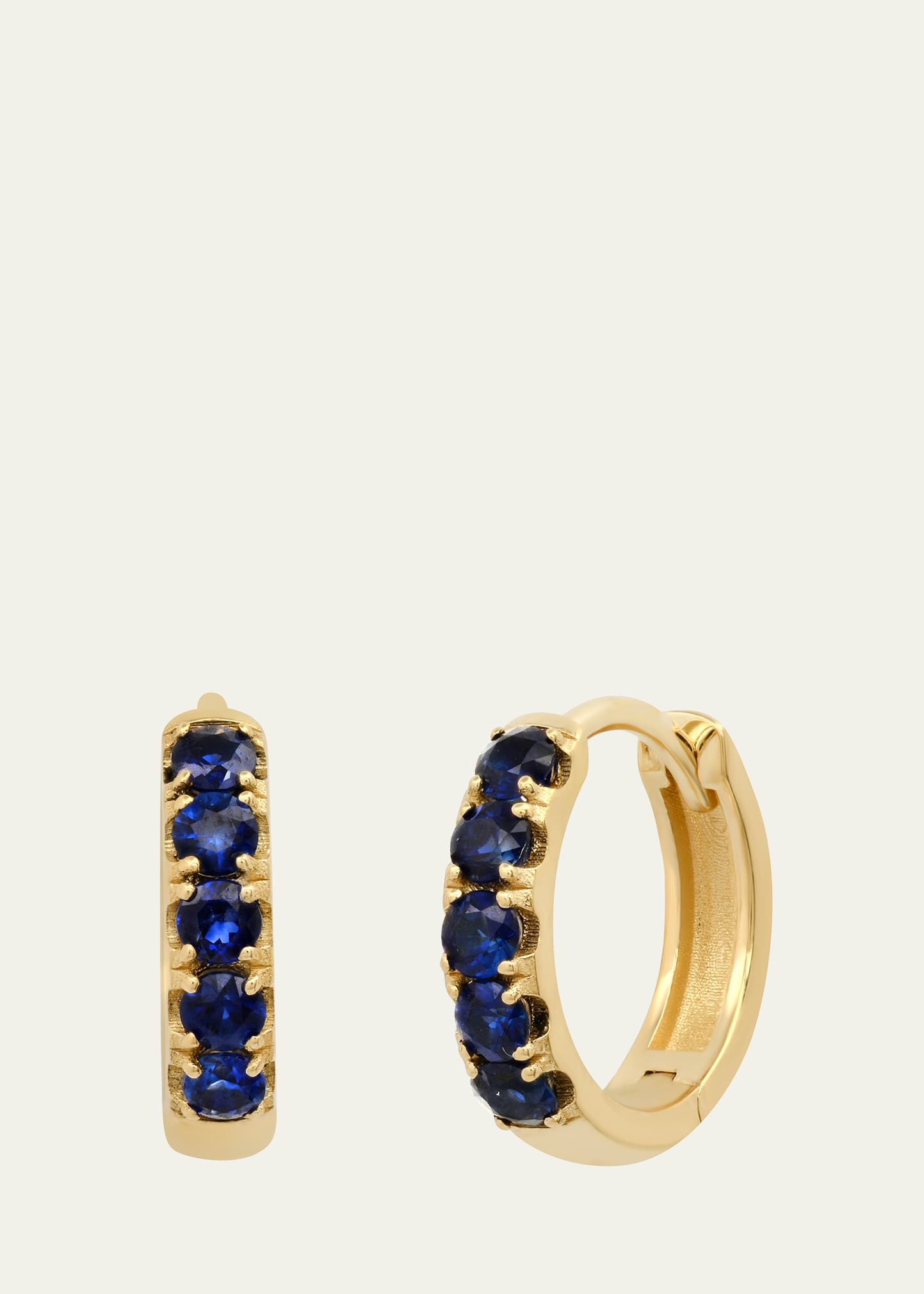 Andrea Fohrman Chubby Blue Sapphire Huggie Earrings
