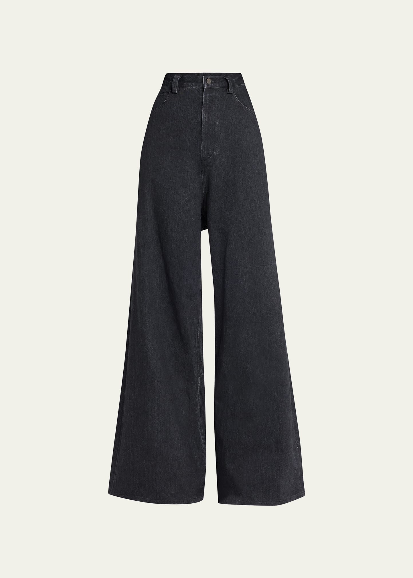 Marc Jacobs Black 'the Wide Leg' Cargo Pants In Black