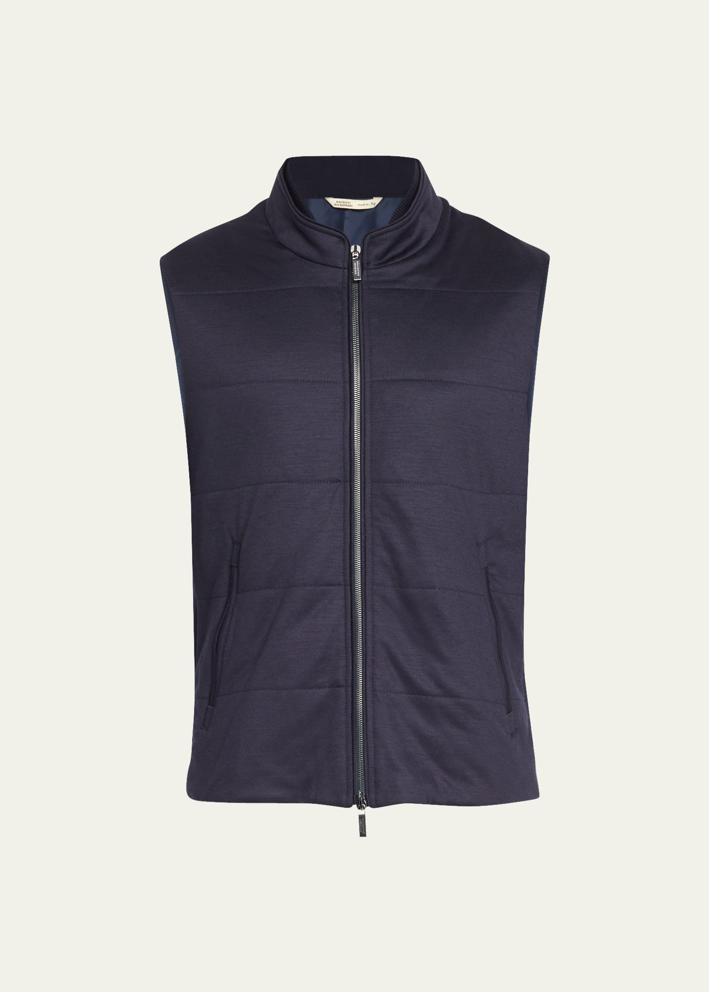 Maurizio Baldassari Men's Jersey Comfort Ful-Zip Vest