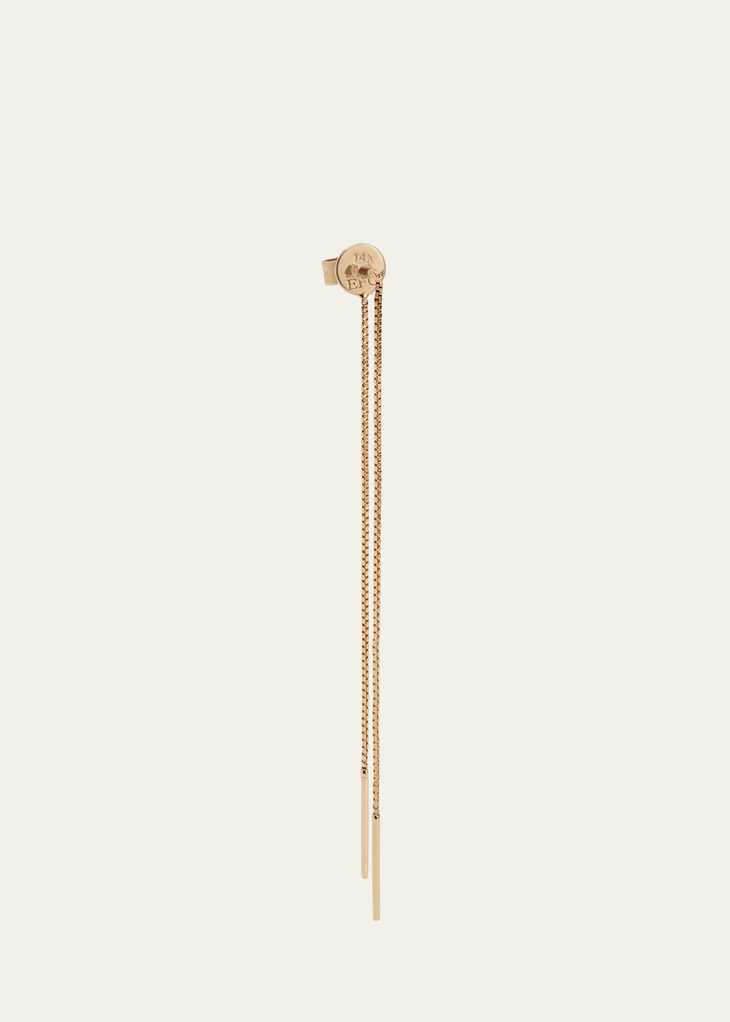 14K Liquid Gold Threader Stud Earring, Single
