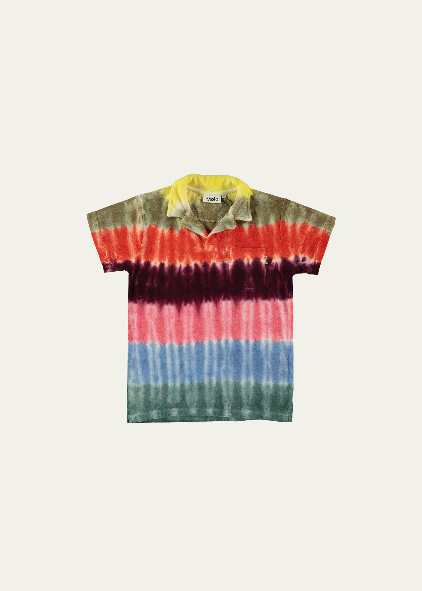 Boy's Randel Rainbow Stripe Polo Top, Size 7-16