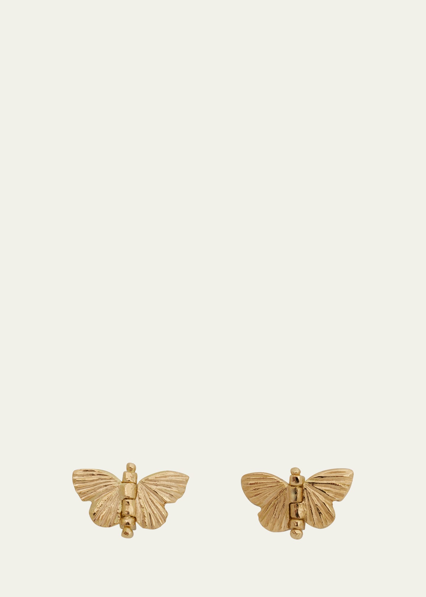 Tiny Baby Asterope Hinge Studs With Solid 18k Yellow Gold